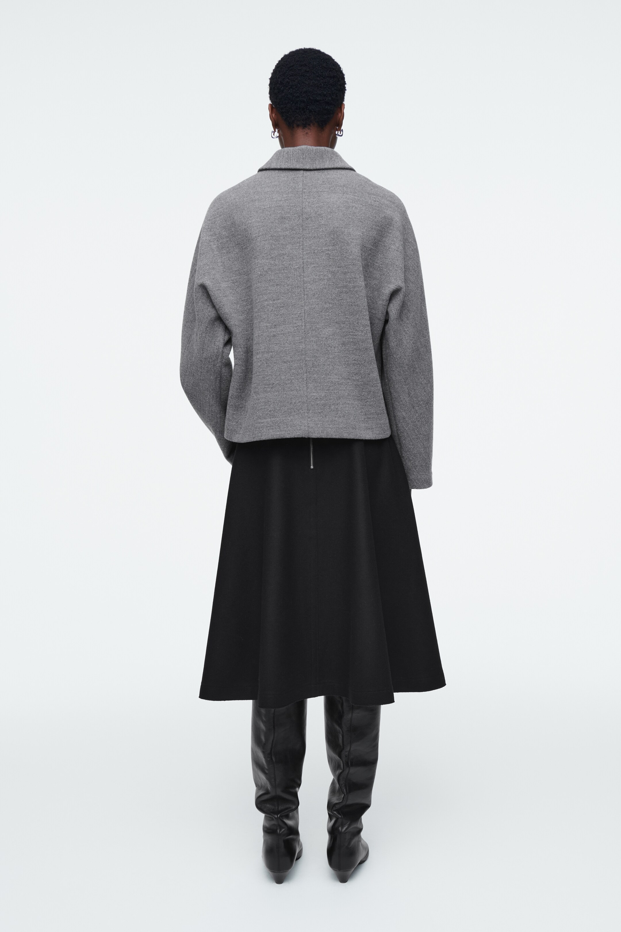 Agrandir l'image: CARDIGAN ZIPPÉ EN LAINE BOUILLIE - GRIS CHINÉ - FEMME | H&M CH 5