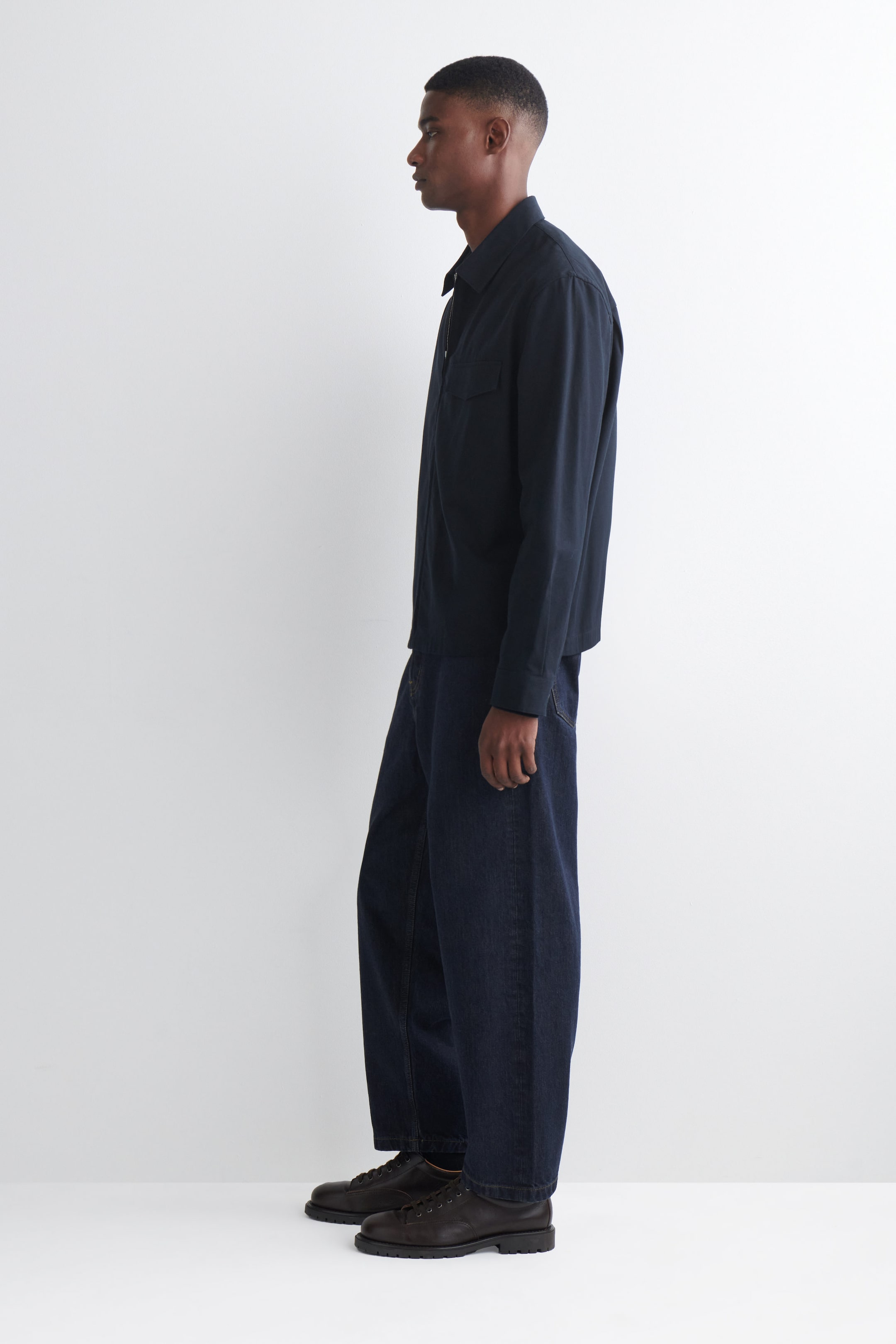 COTTON ZIPPED OVERSHIRT