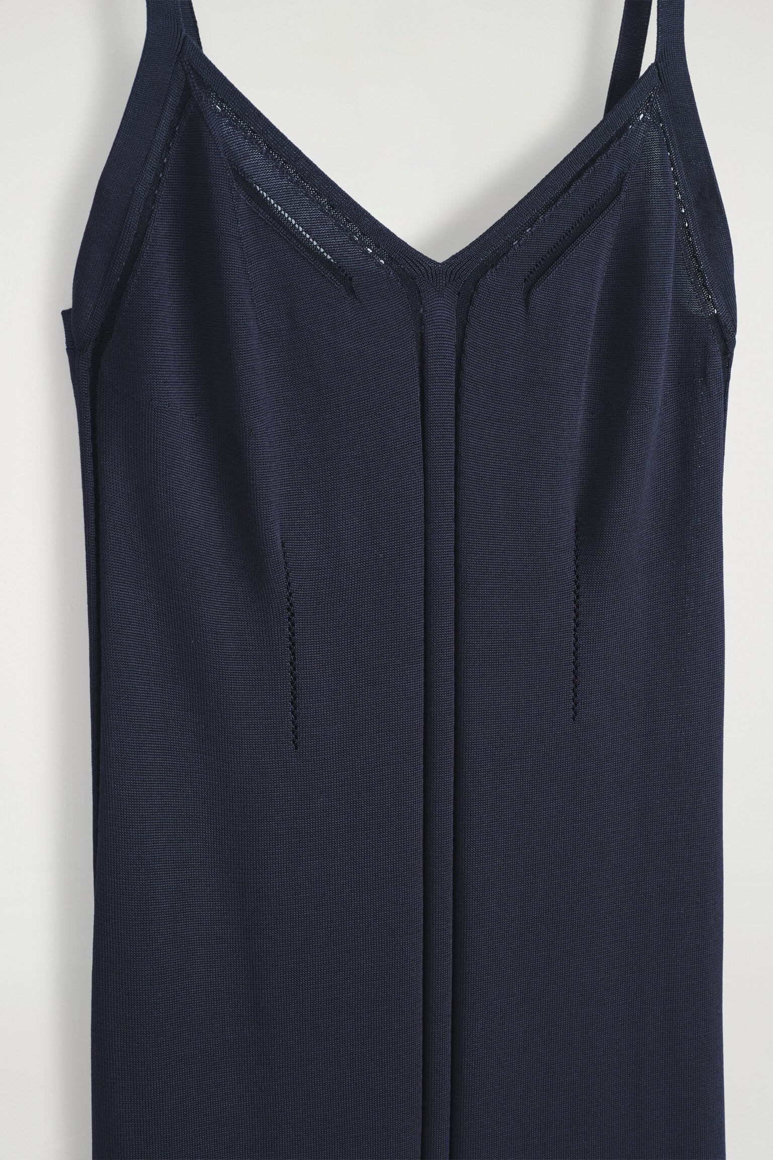 VESTIDO LENCERO MIDI DE PUNTO - AZUL MARINO - 4