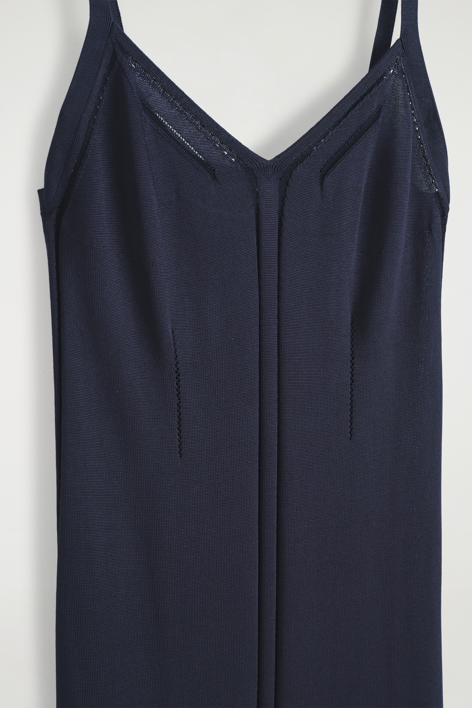 VESTIDO LENCERO MIDI DE PUNTO - AZUL MARINO - 4