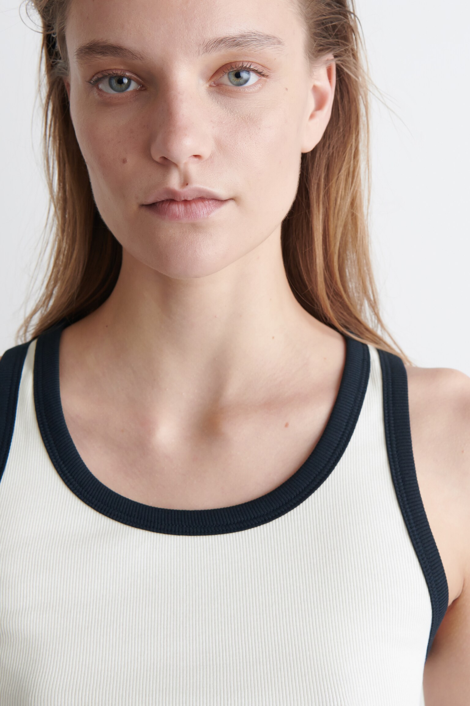 RIBBED TANK TOP - WHITE / NAVY/WHITE/black/RED / WHITE / STRIPED/MOLE MÉLANGE - 5