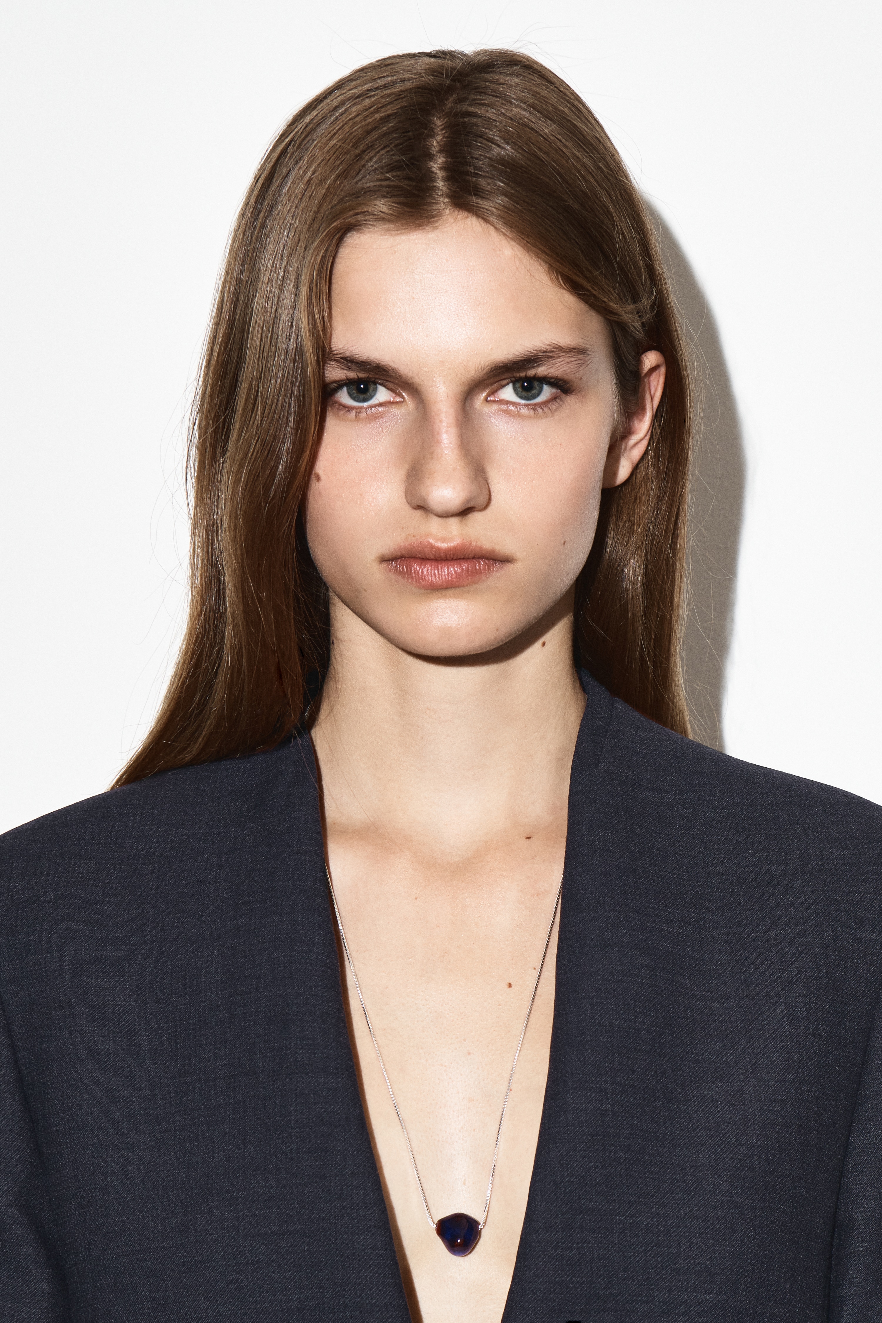 COLIER CU EXTENSOR CERAMIC - ARGINTIU / ALBASTRU