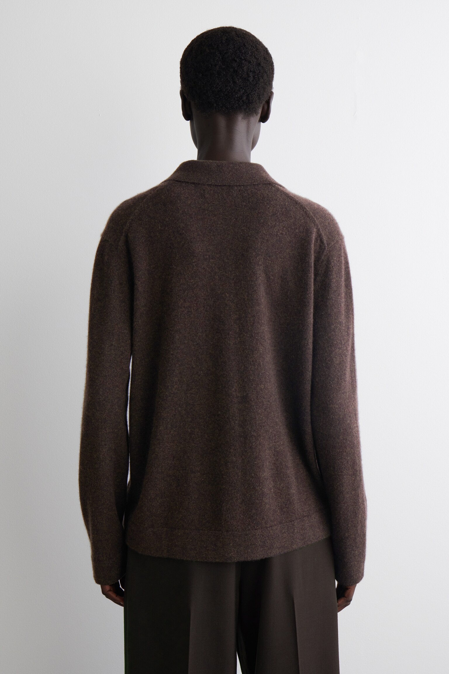 CHEMISE EN CACHEMIRE - BRUN FONCÉ - 3