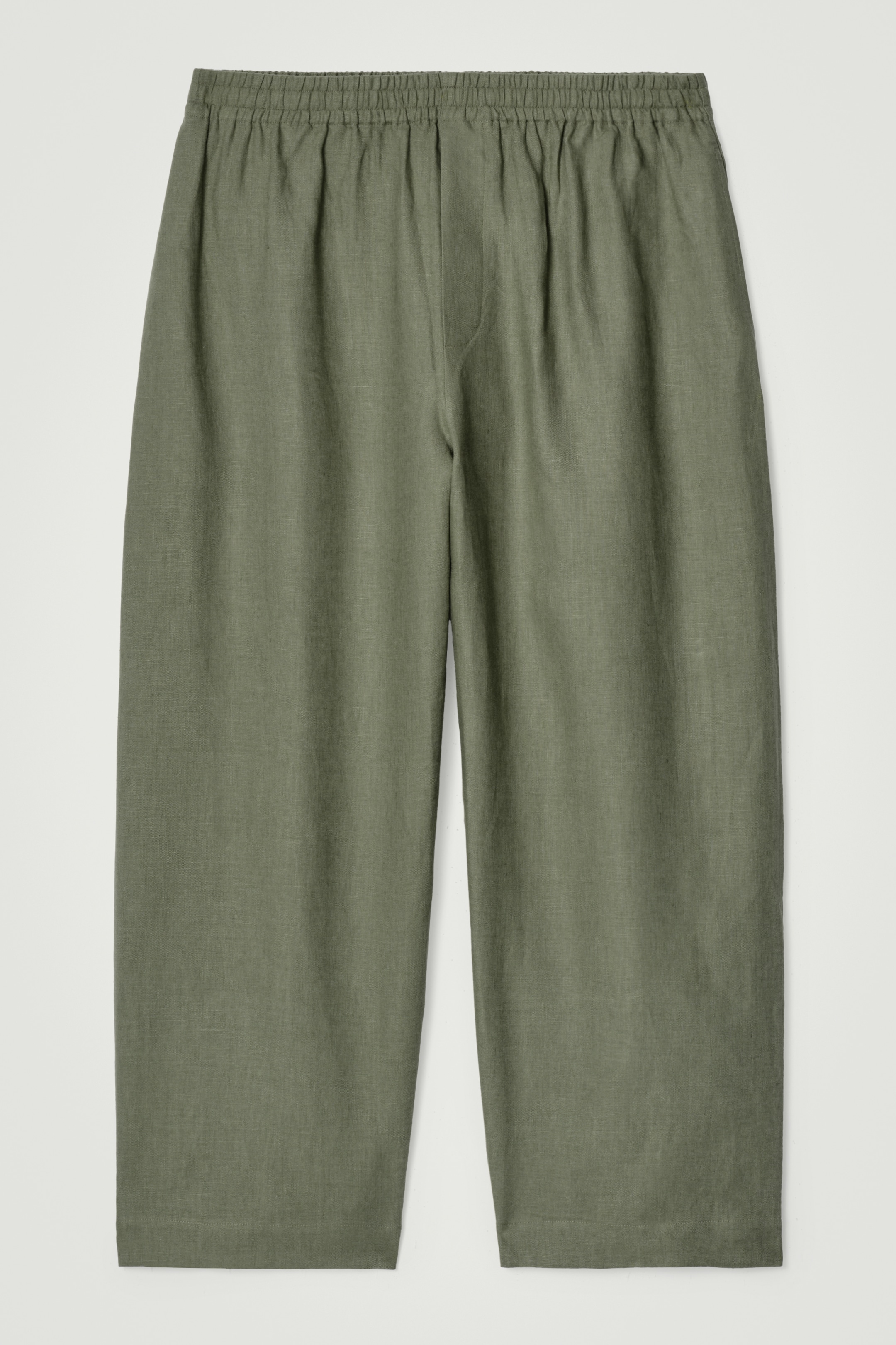Agrandir l'image: PANTALON LARGE À TAILLE ÉLASTIQUÉE EN LIN - VERT - HOMME | H&M FR 6