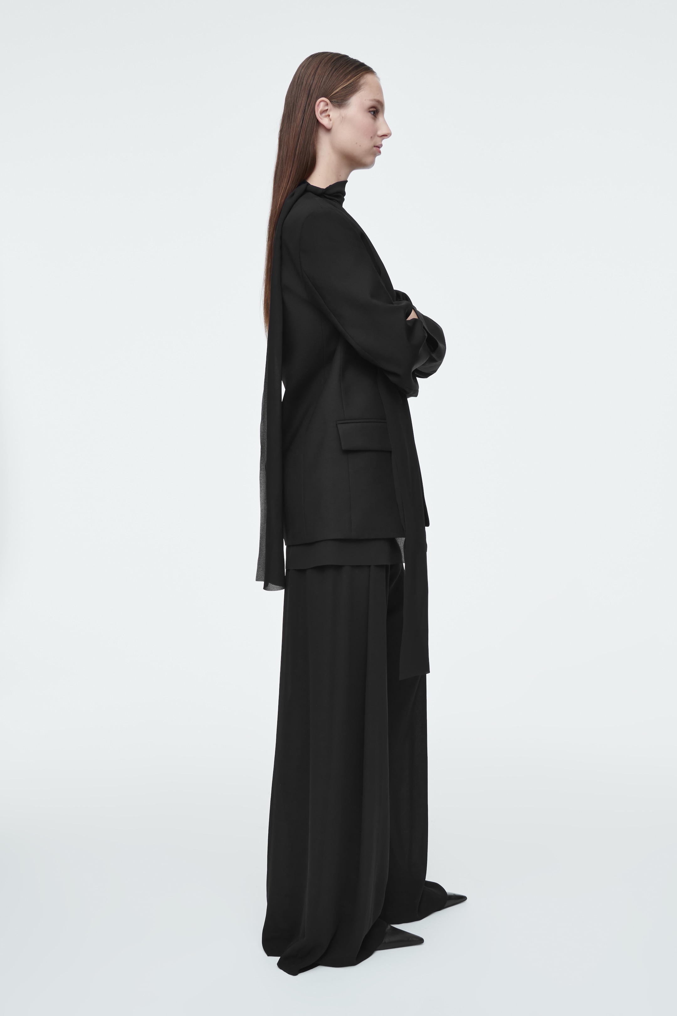 Grösseres Bild ansehen: WOLLBLAZER MIT SCHALDETAIL - SCHWARZ - DAMEN | H&M CH 6