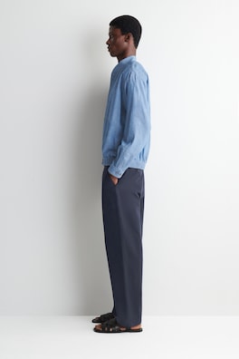 BOMBER-STYLE DENIM SHIRT — BLUE 2