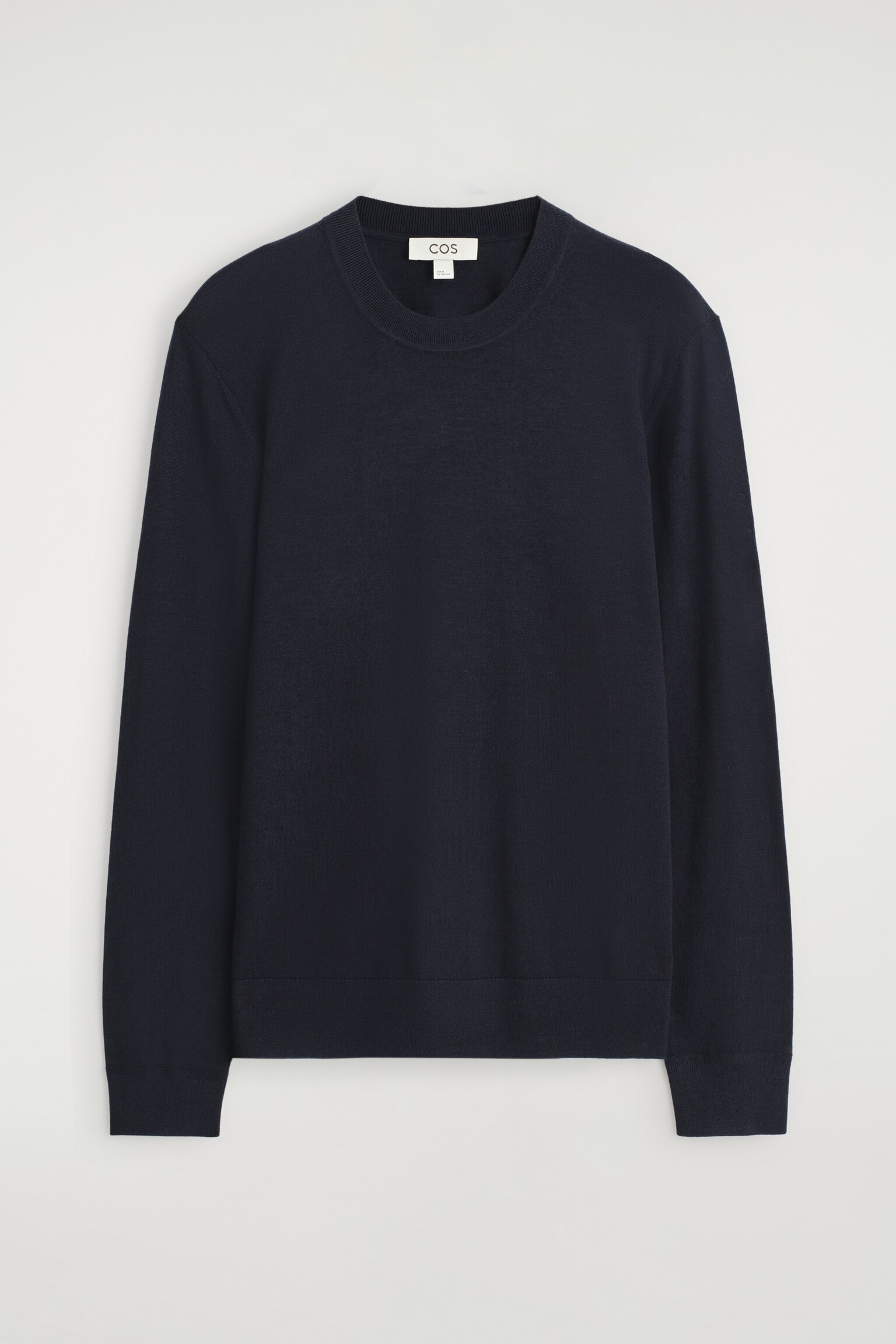 SLIM MERINO WOOL CREW-NECK JUMPER - NAVY/COBALT BLUE/BEIGE MÉLANGE - 2