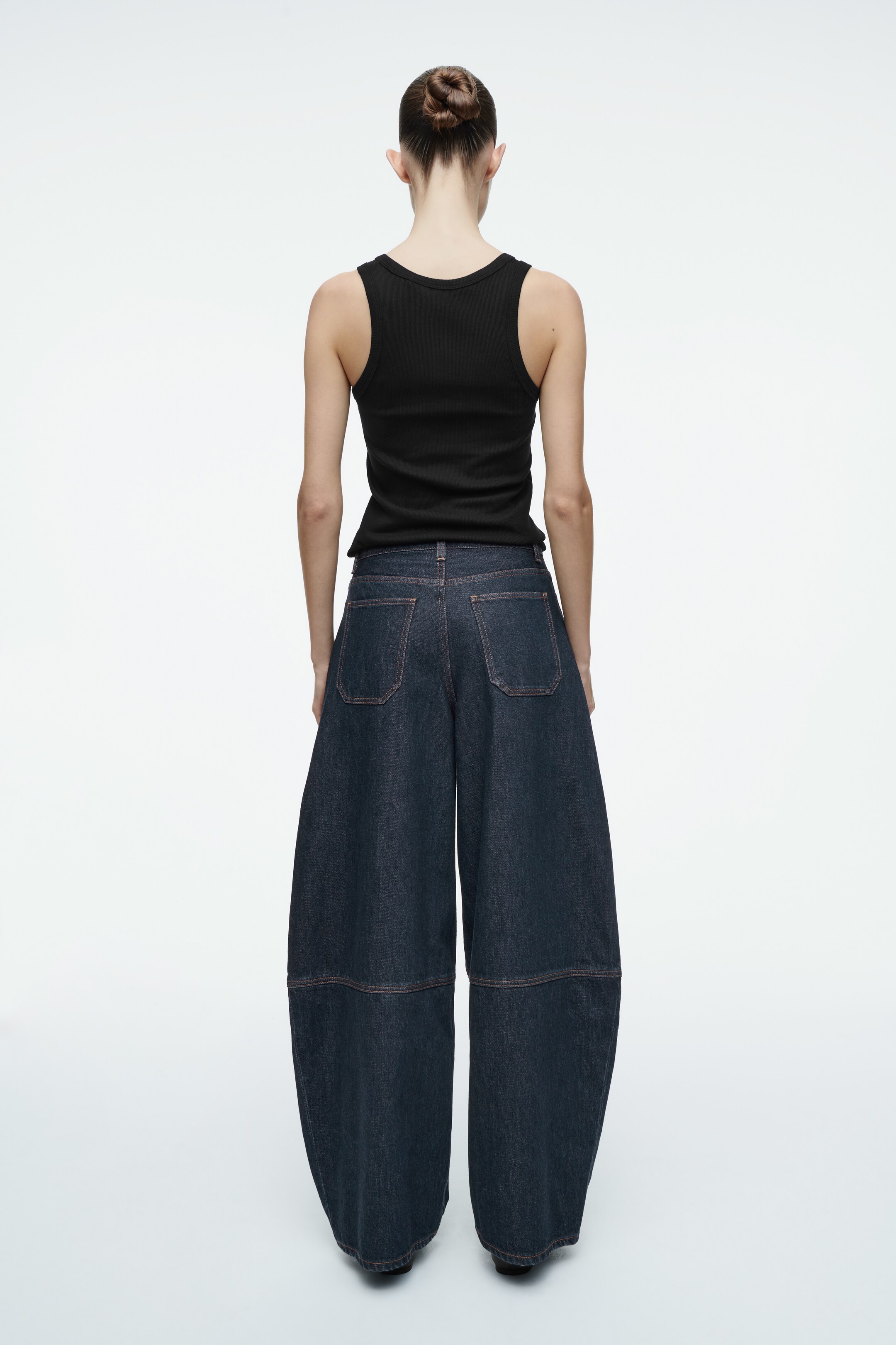 Agrandir l'image: PANTALON BARREL WESTERN EN DENIM BRUT - INDIGO BRUT - FEMME | H&M BE 5