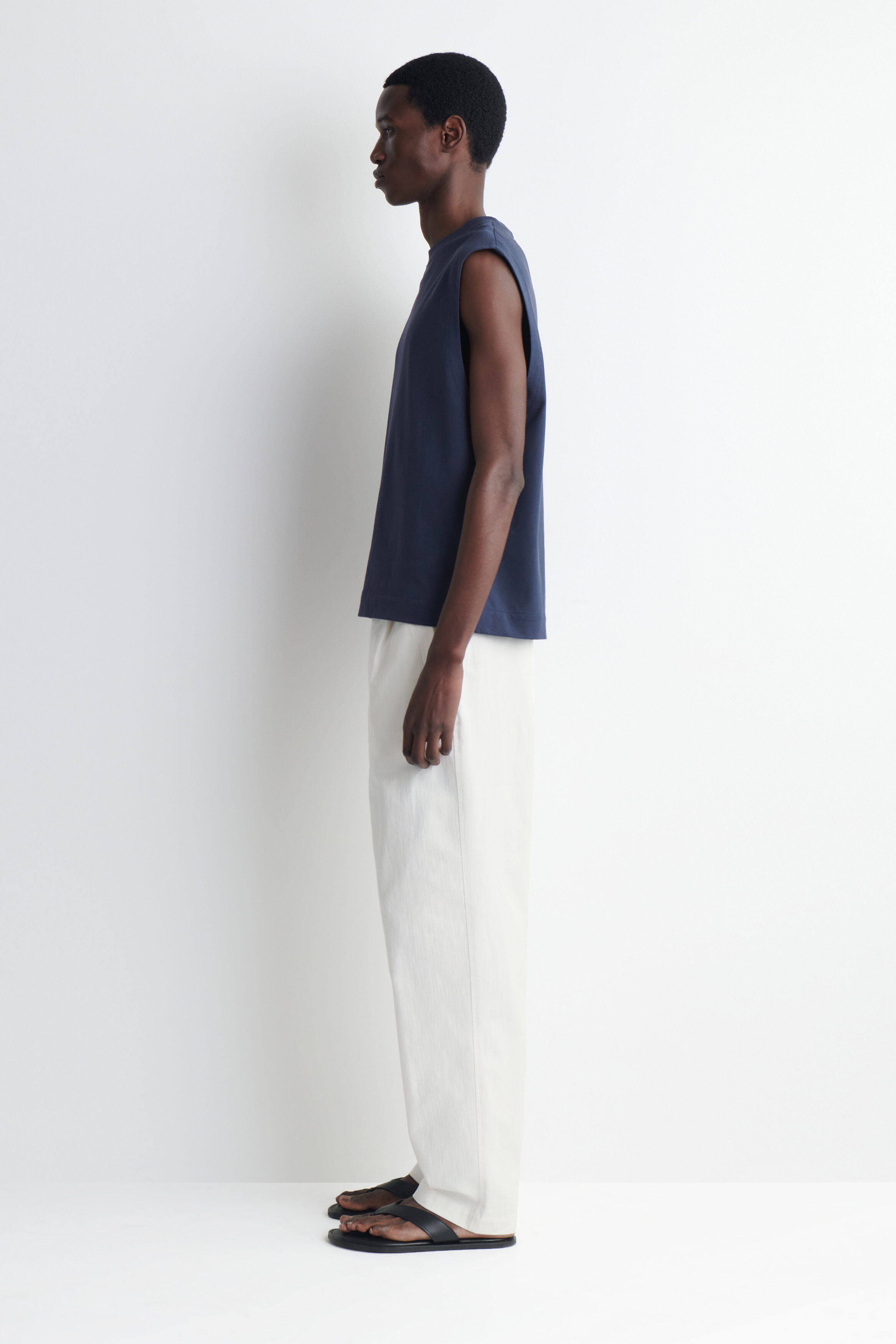 RELAXED COTTON-CREPE TANK TOP - thumbnail 3