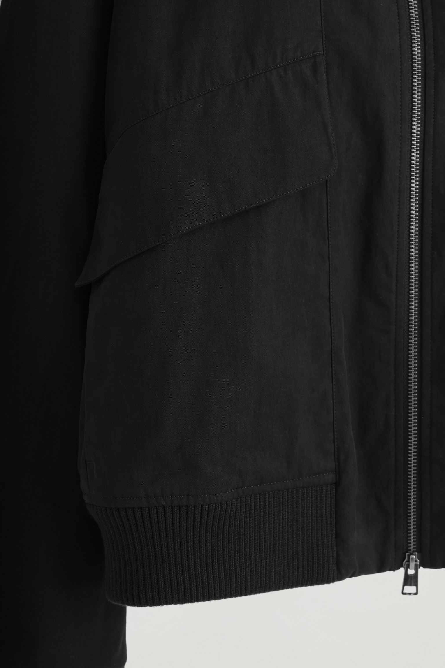 PADDED COTTON FLIGHT JACKET - NEGRO/HUESO - 6