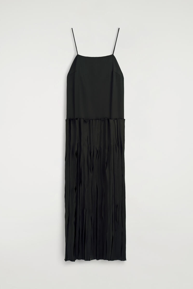 Appliquéd Panelled Midi Dress
