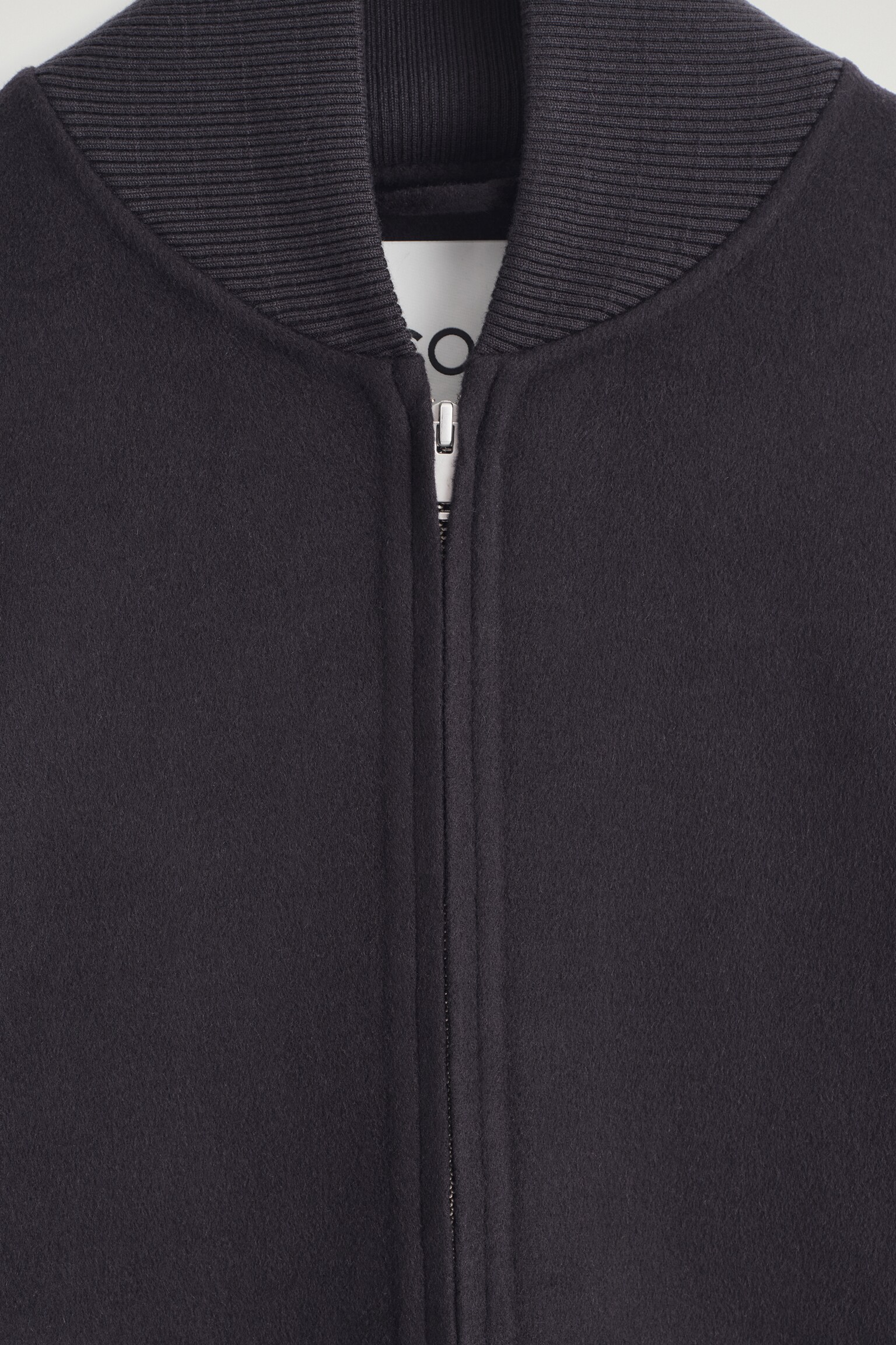 BLOUSON EN LAINE DOUBLE FACE - BLEU MARINE/GRIS FONCÉ - 8