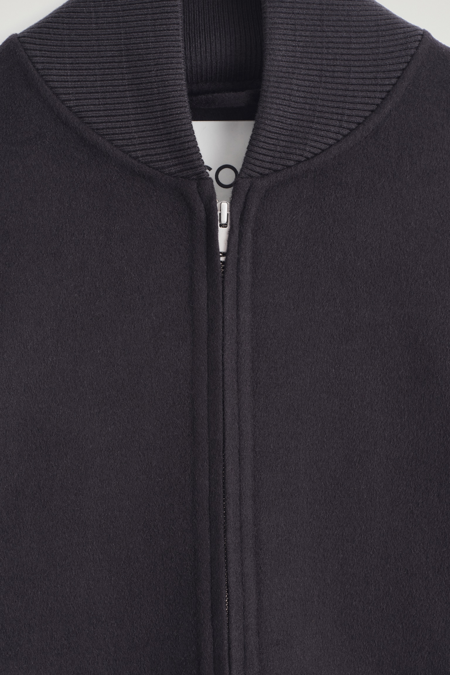 SPLIT WOOL BOMBER JACKET - NAVY/DARK GREY - 6