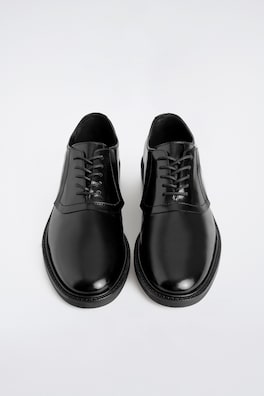 LEATHER OXFORD SHOES — BLACK 2