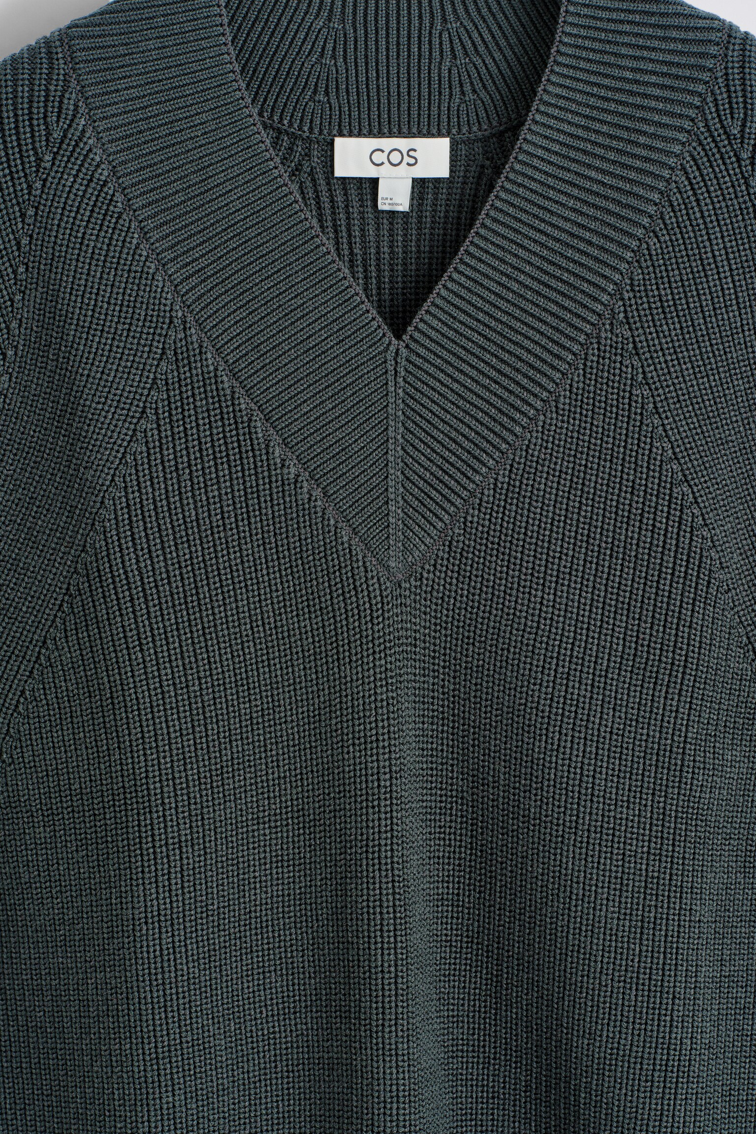 RIBBED WOOL V-NECK VEST - GREY - 4