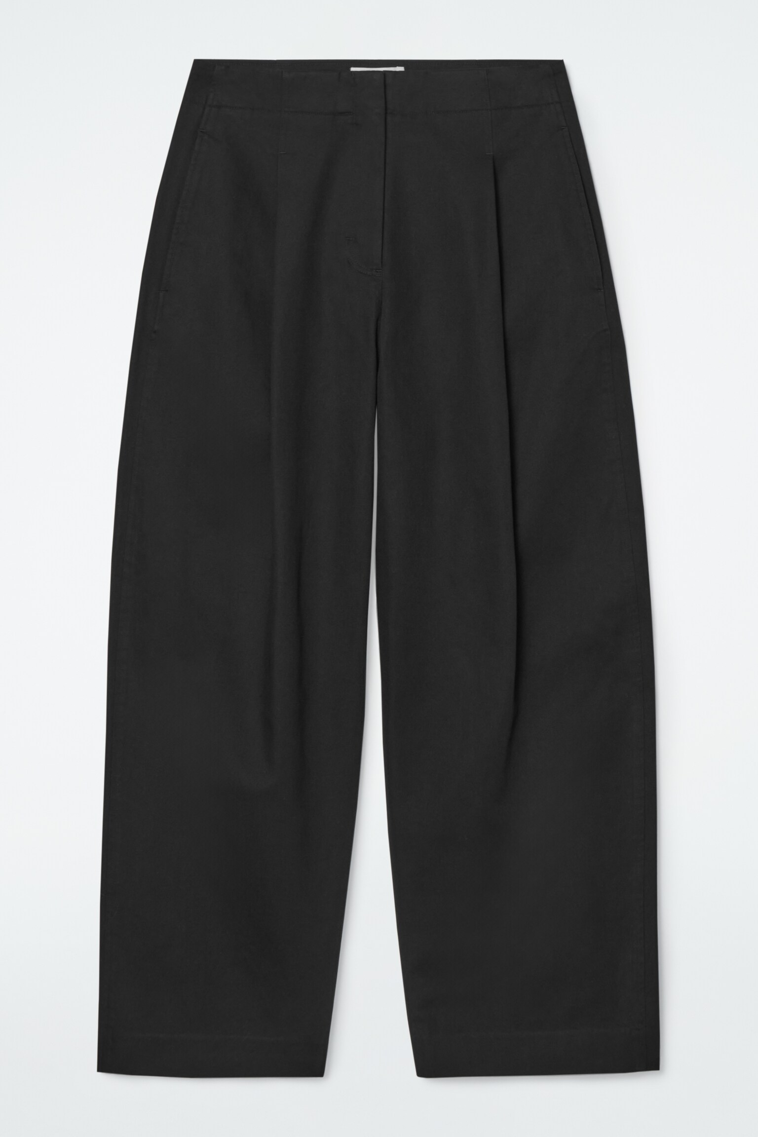 PLEATED BARREL-LEG CHINOS - BLACK/MOLE/NAVY/BLUE