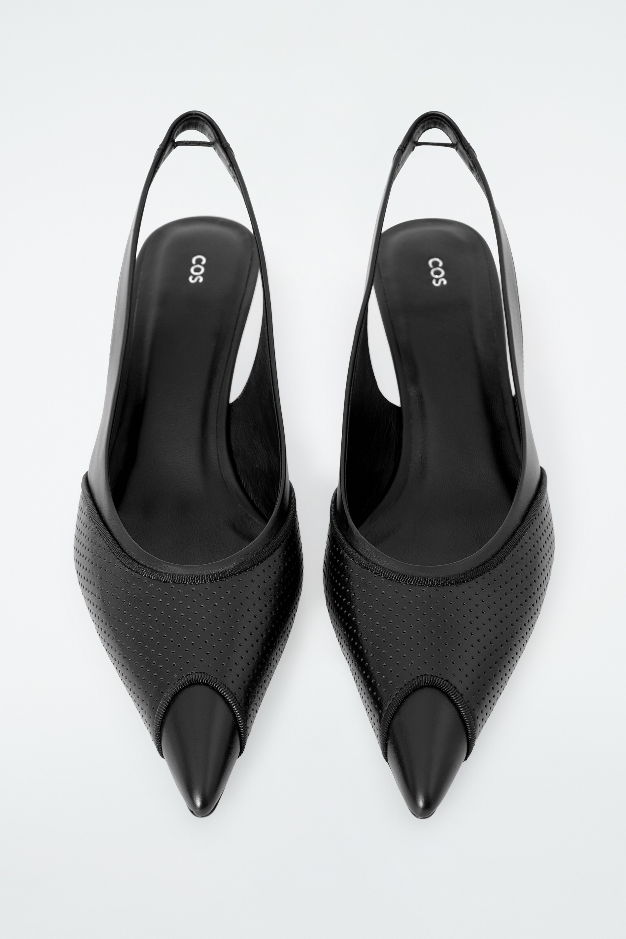 Grösseres Bild ansehen: PERFORIERTE HEELS AUS LEDER MIT SLINGBACK-RIEMEN - SCHWARZ - DAMEN | H&M CH 5