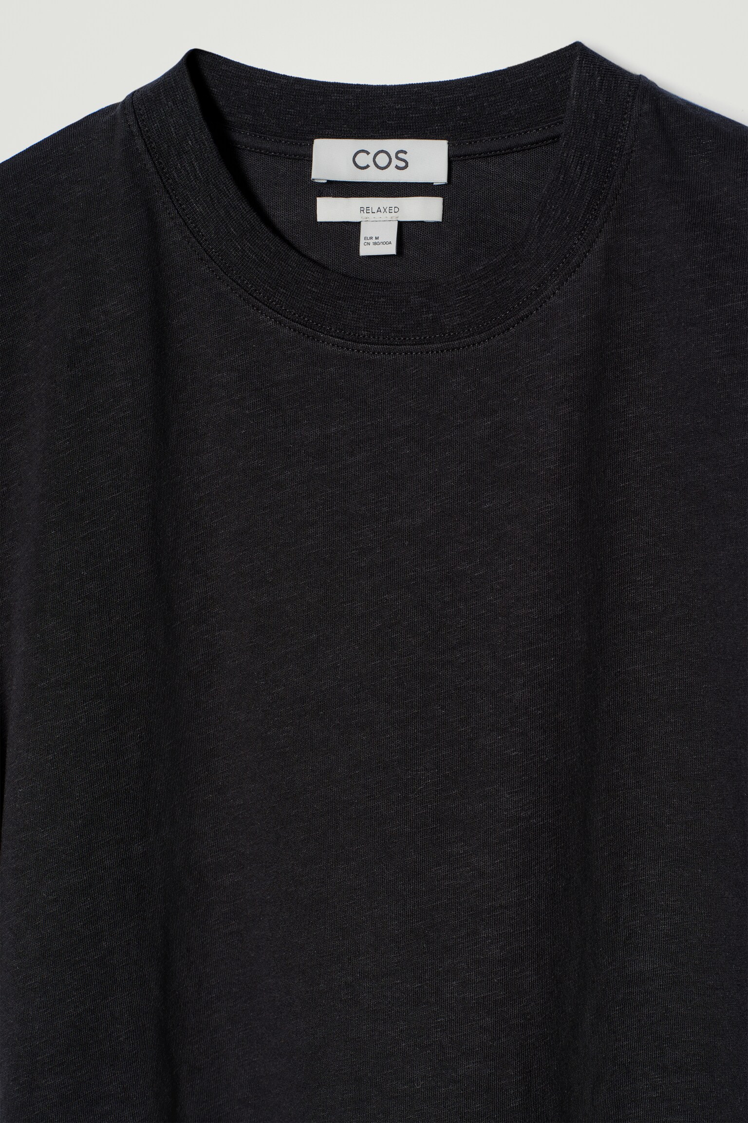 RELAXED SLUBBED COTTON-LINEN T-SHIRT - BLACK/WHITE/APRICOT/BLUE - 5