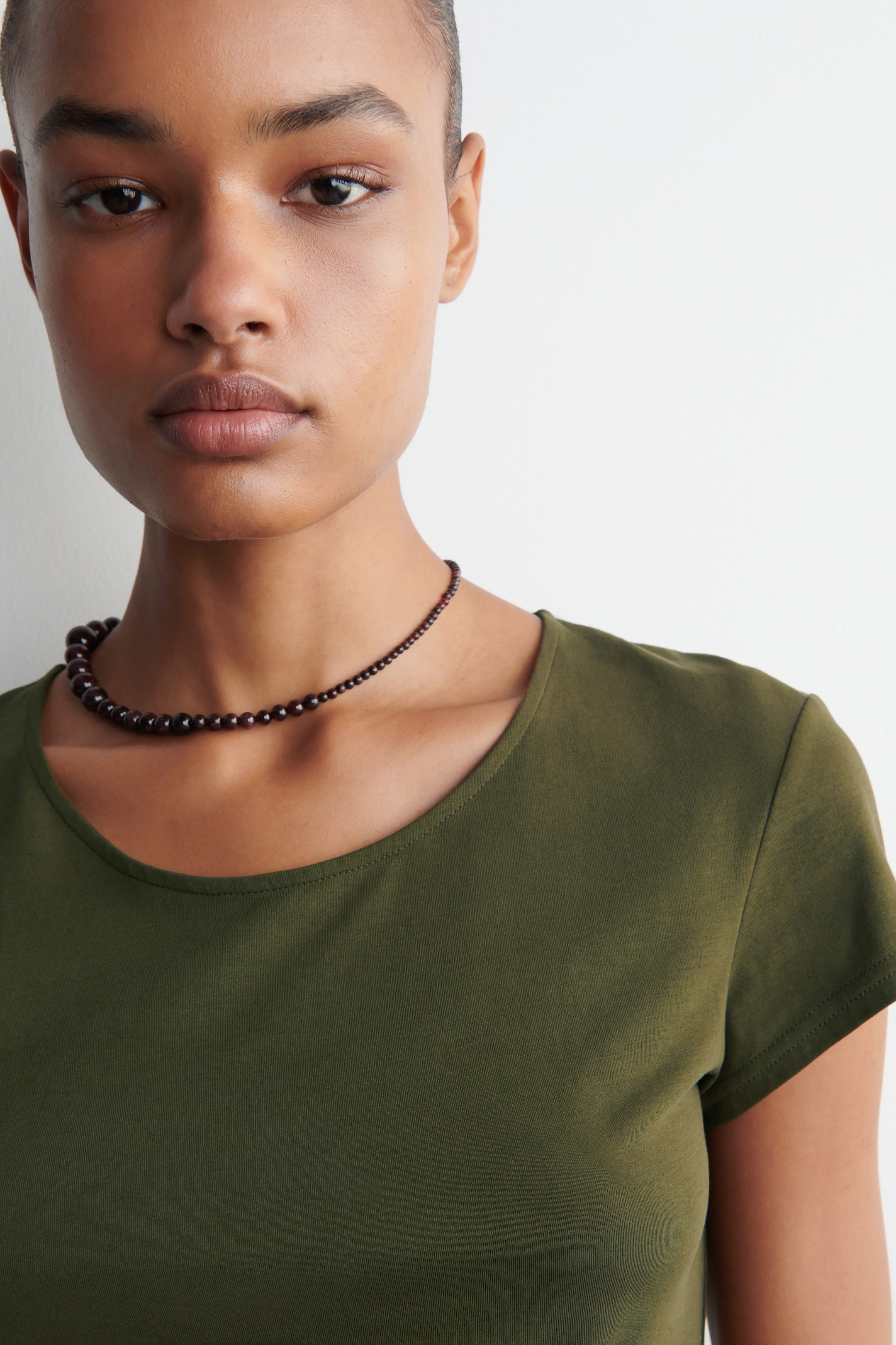 SCOOP-NECK T-SHIRT