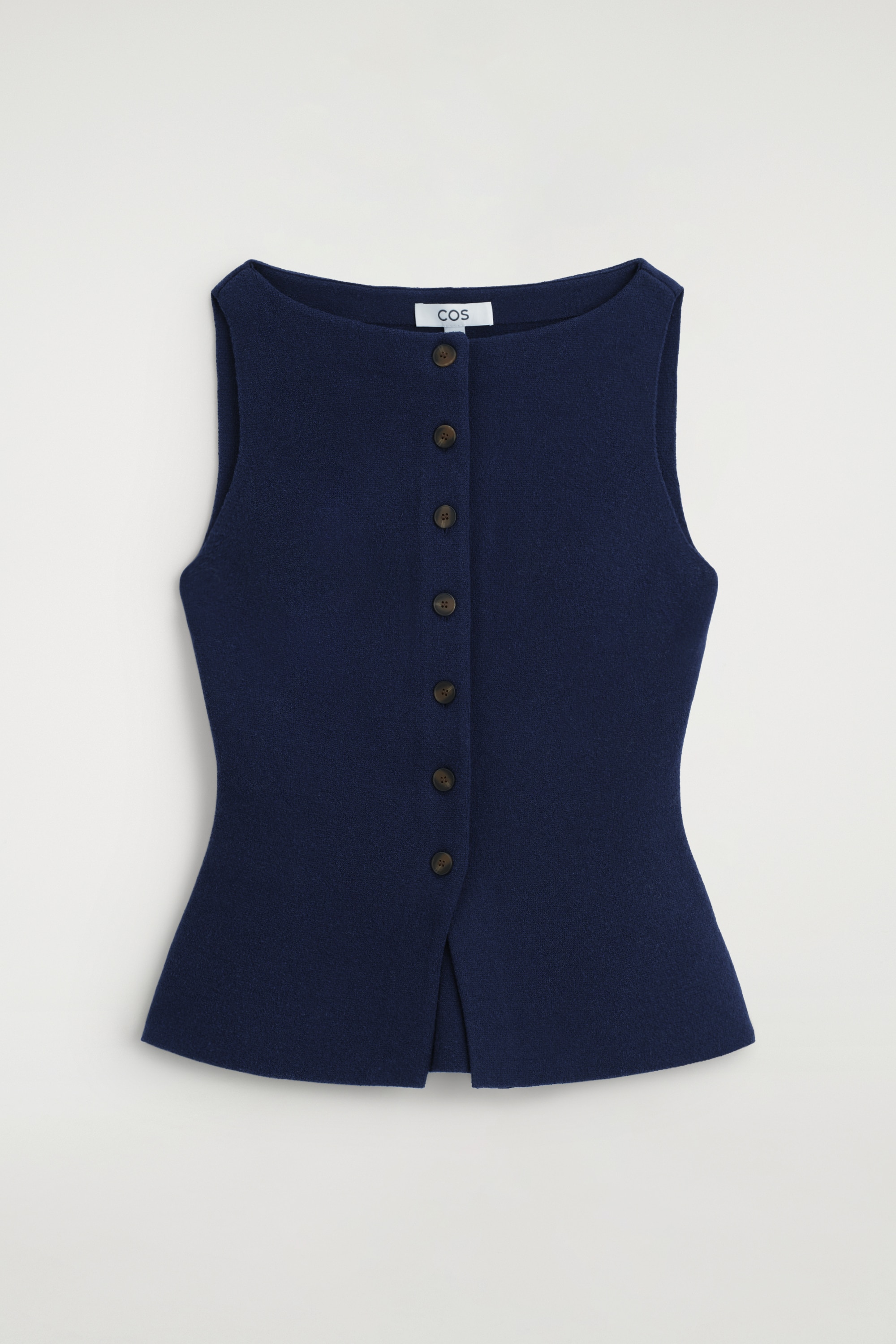 WESTE AUS BAUMWOLL-CRÊPE - NAVYBLAU/WEISS/SCHWARZ