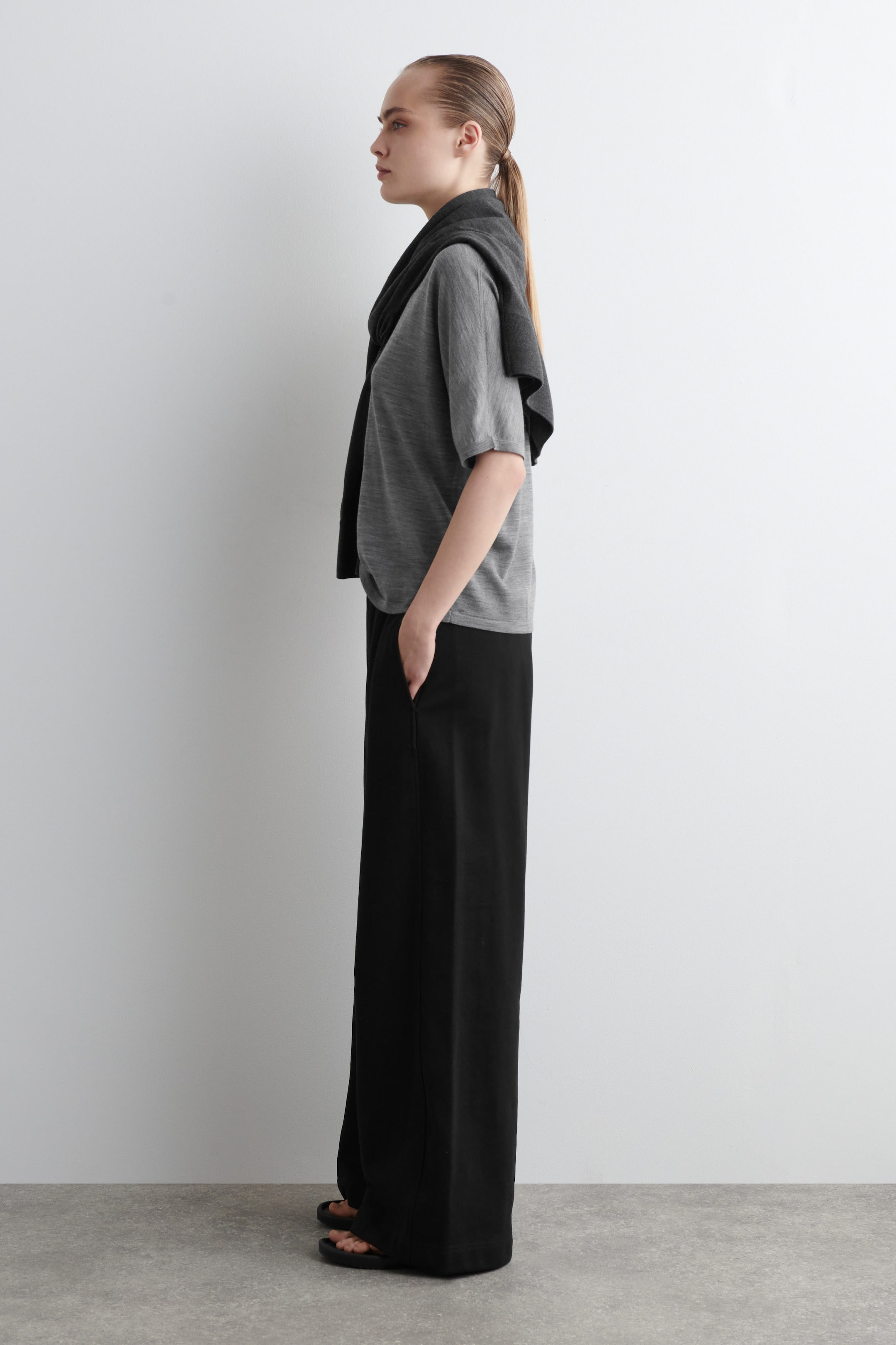 JERSEY WIDE-LEG JOGGERS