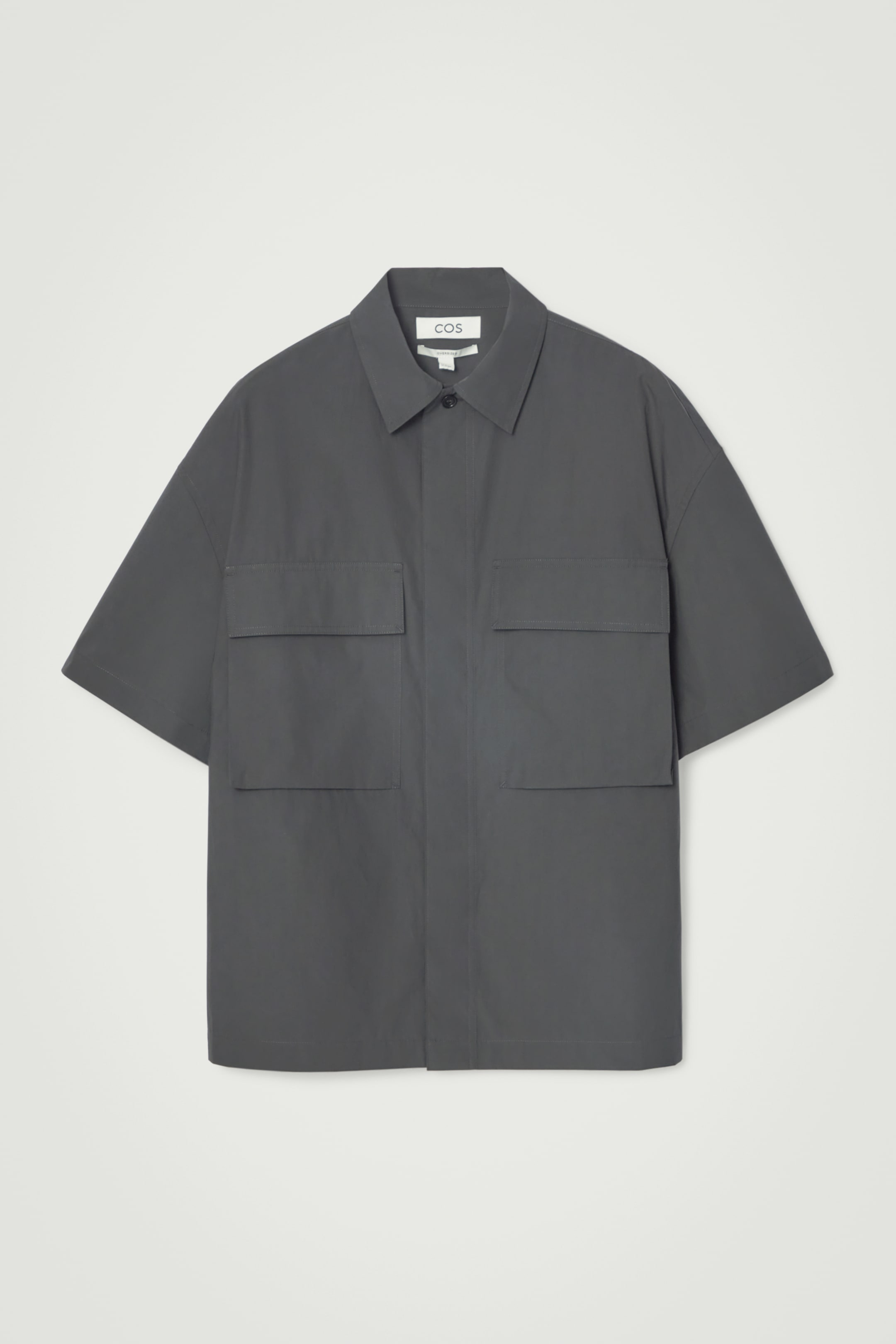 Grösseres Bild ansehen: KURZÄRMLIGES UTILITY-HEMD MIT OVERSIZED-PASSFORM - Dunkelgrau - HERREN | H&M CH 1