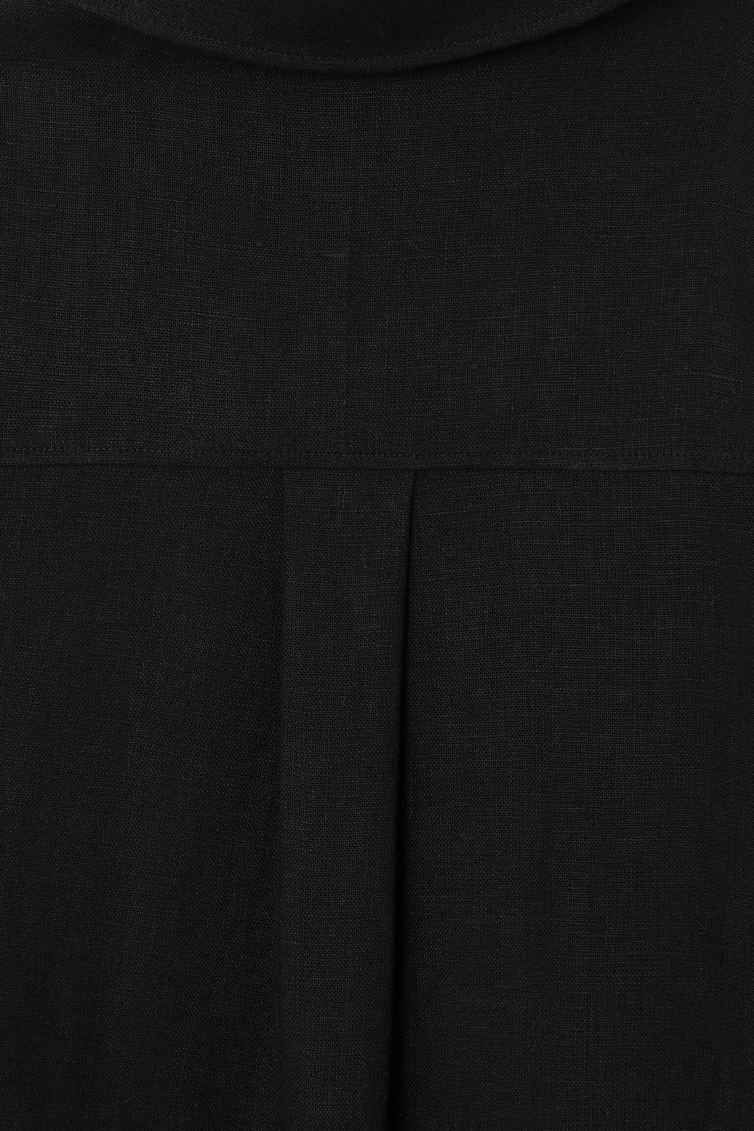 ROBE-CHEMISE COL OUVERT LIN - NOIR - 2