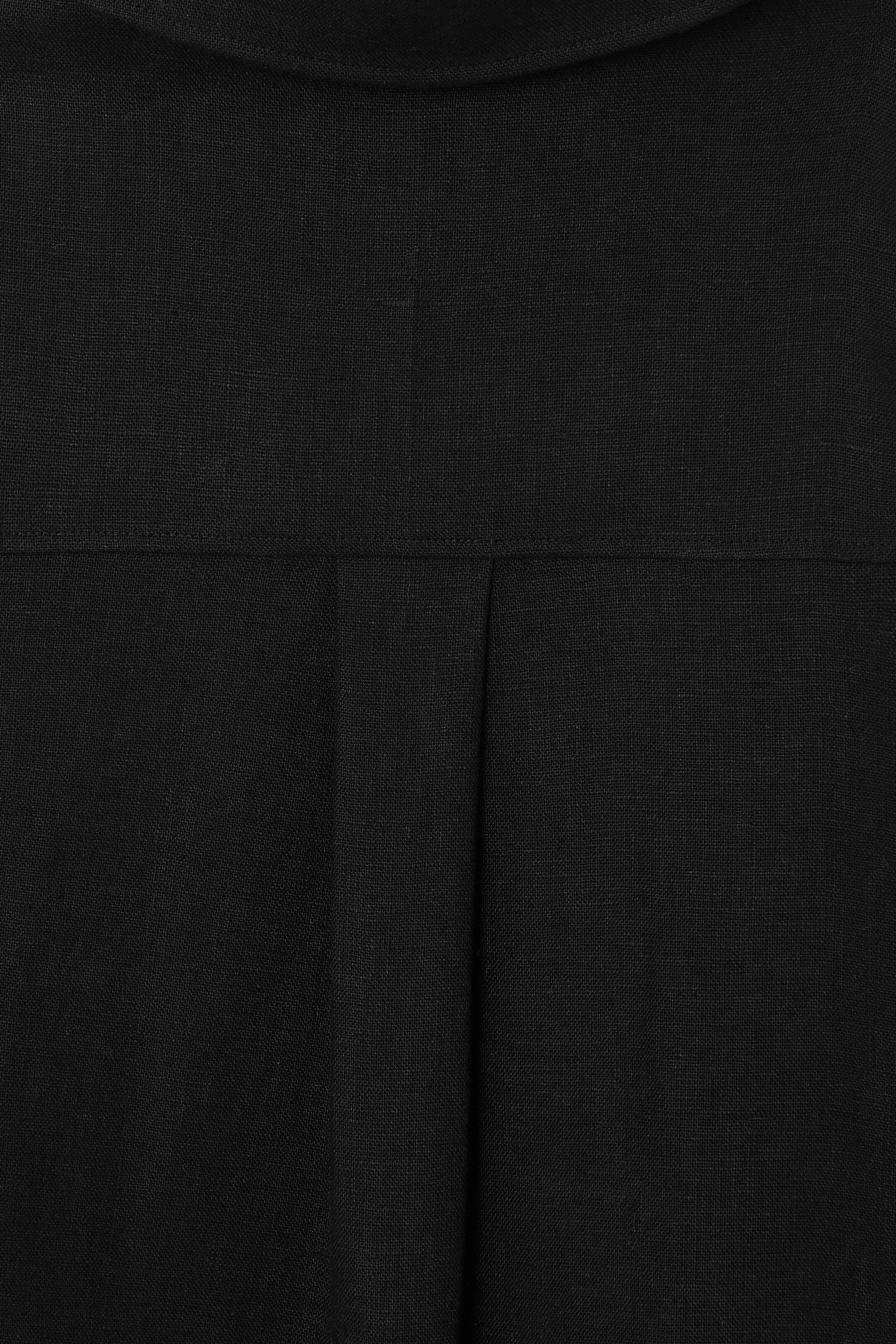 Agrandir l'image: ROBE-CHEMISE COL OUVERT LIN - NOIR - FEMME | H&M CH 2
