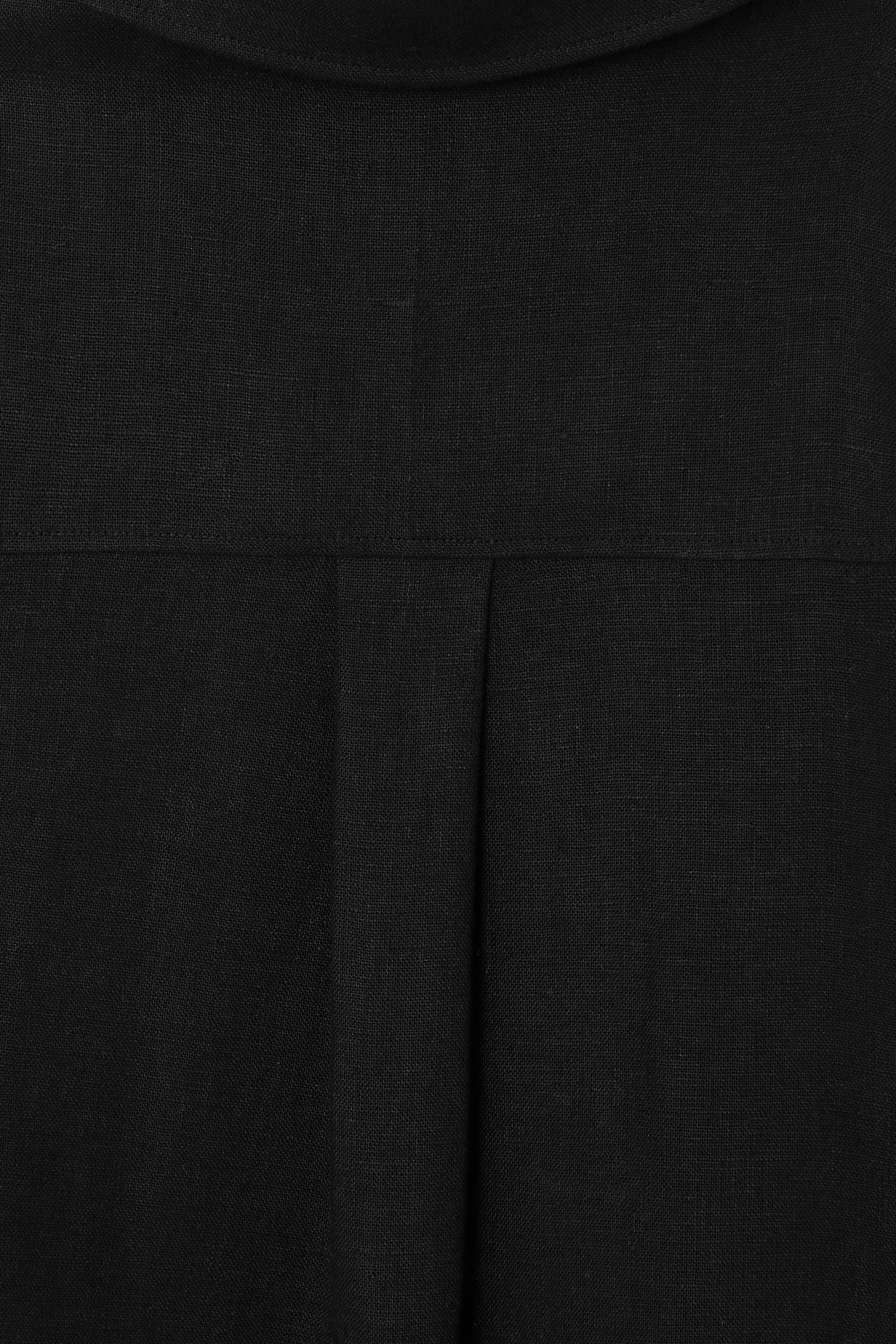 Ingrandisci l'immagine: OPEN-COLLAR LINEN SHIRT DRESS - BLACK - DONNA | H&M CH 2