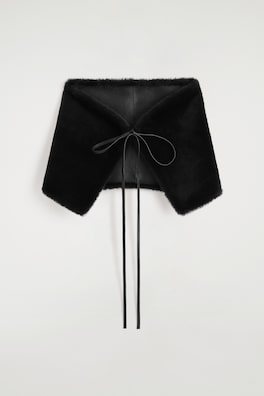 SHEARLING SNOOD — MAHOGANY 4