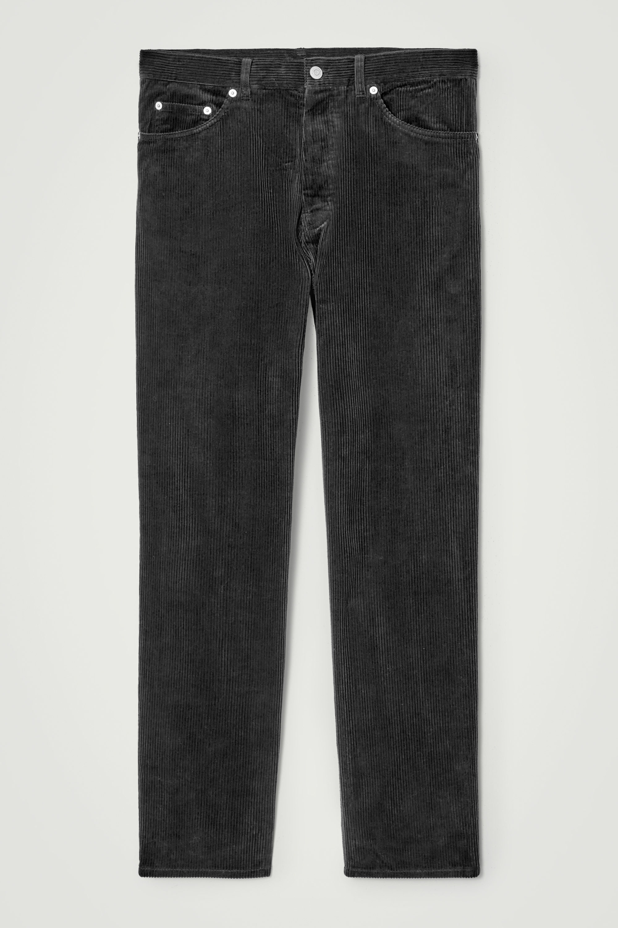 SIGNATURE CORDUROY STRAIGHT-LEG JEANS - BLACK | COS