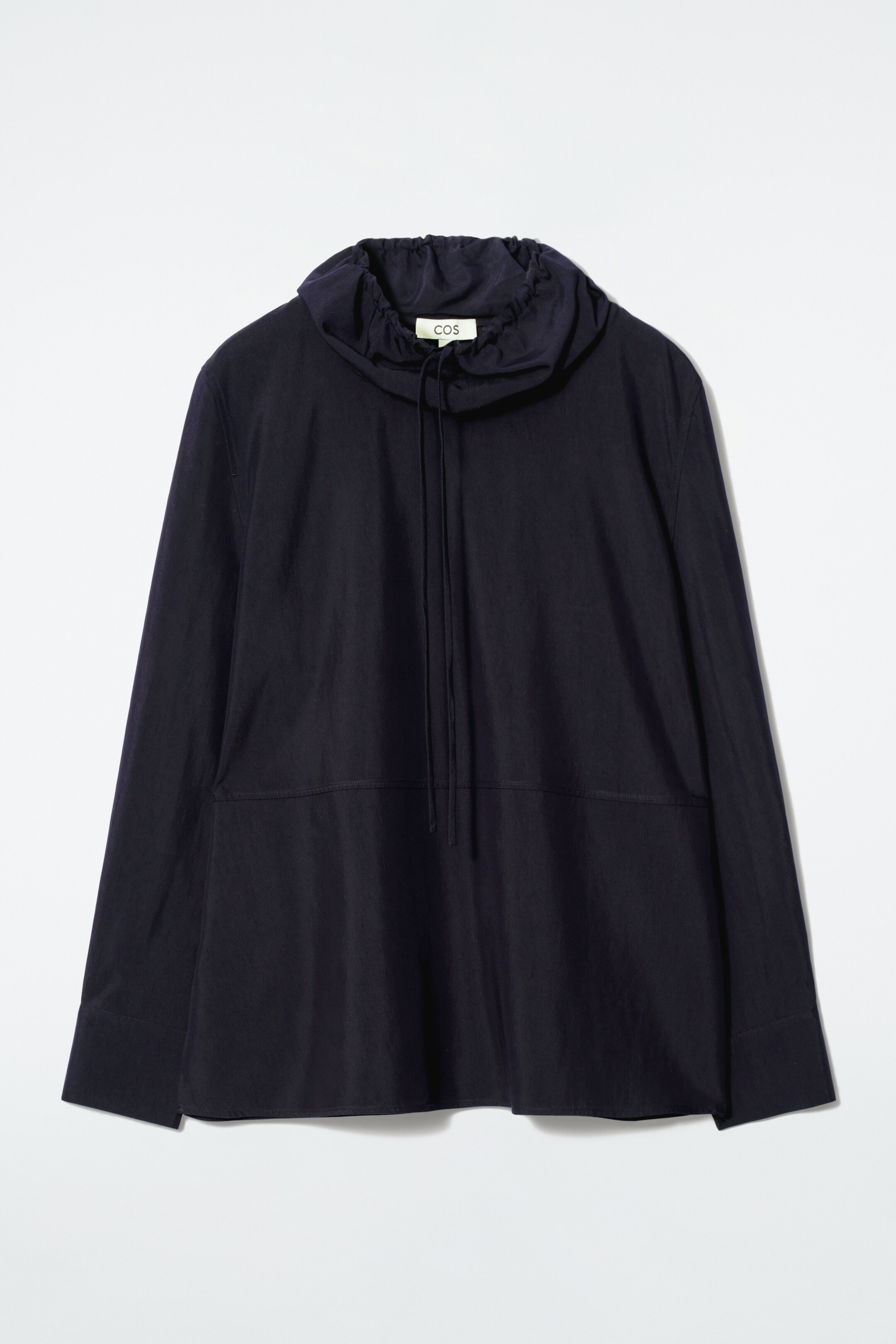 Zobrazit větší obrázek: TOP S VÝSTŘIHEM NA STAŽENÍ - TMAVĚ MODRÁ - ŽENY | H&M CZ 7