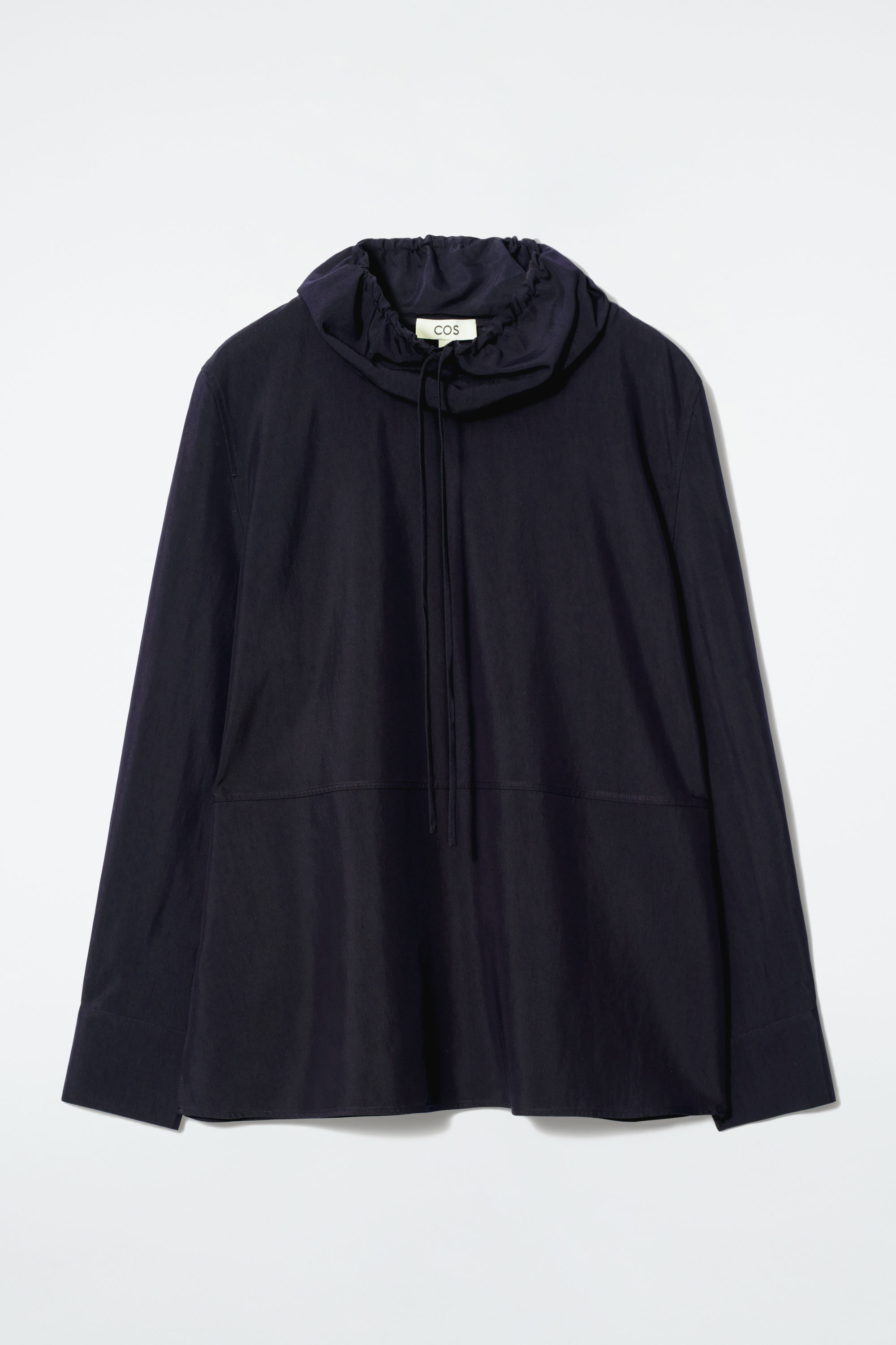 SCARF-DETAIL WOOL TURTLENECK JUMPER - RED | COS