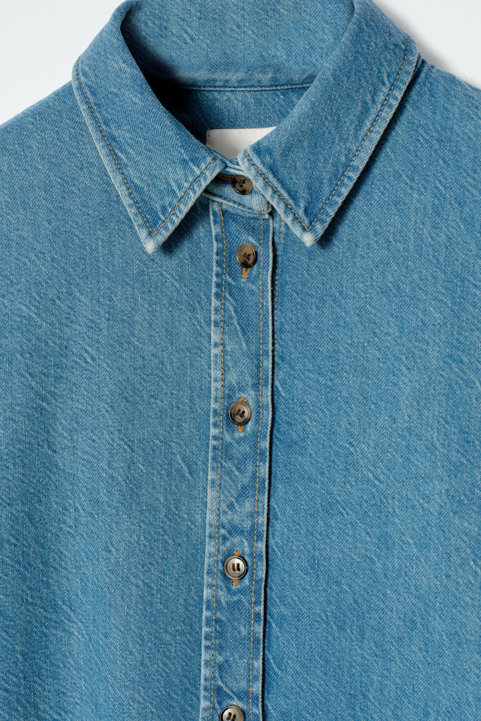 CHEMISE DÉCONTRACTÉE EN DENIM - BLEU - 3