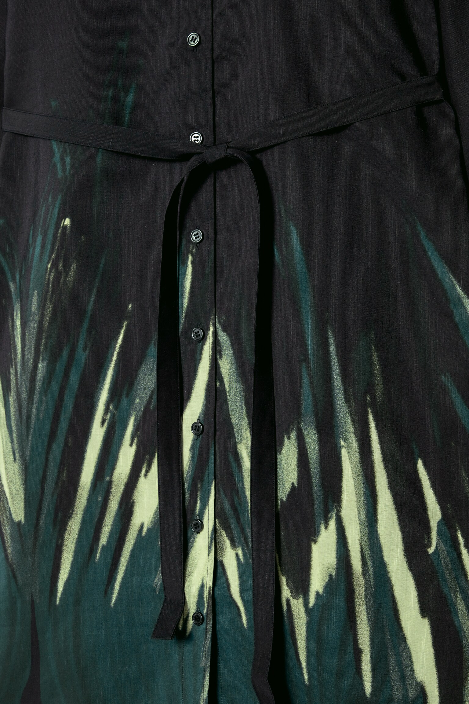 ROBE-CHEMISE CEINTURÉE À IMPRIMÉ - NOIR / IMPRIMÉ - 8
