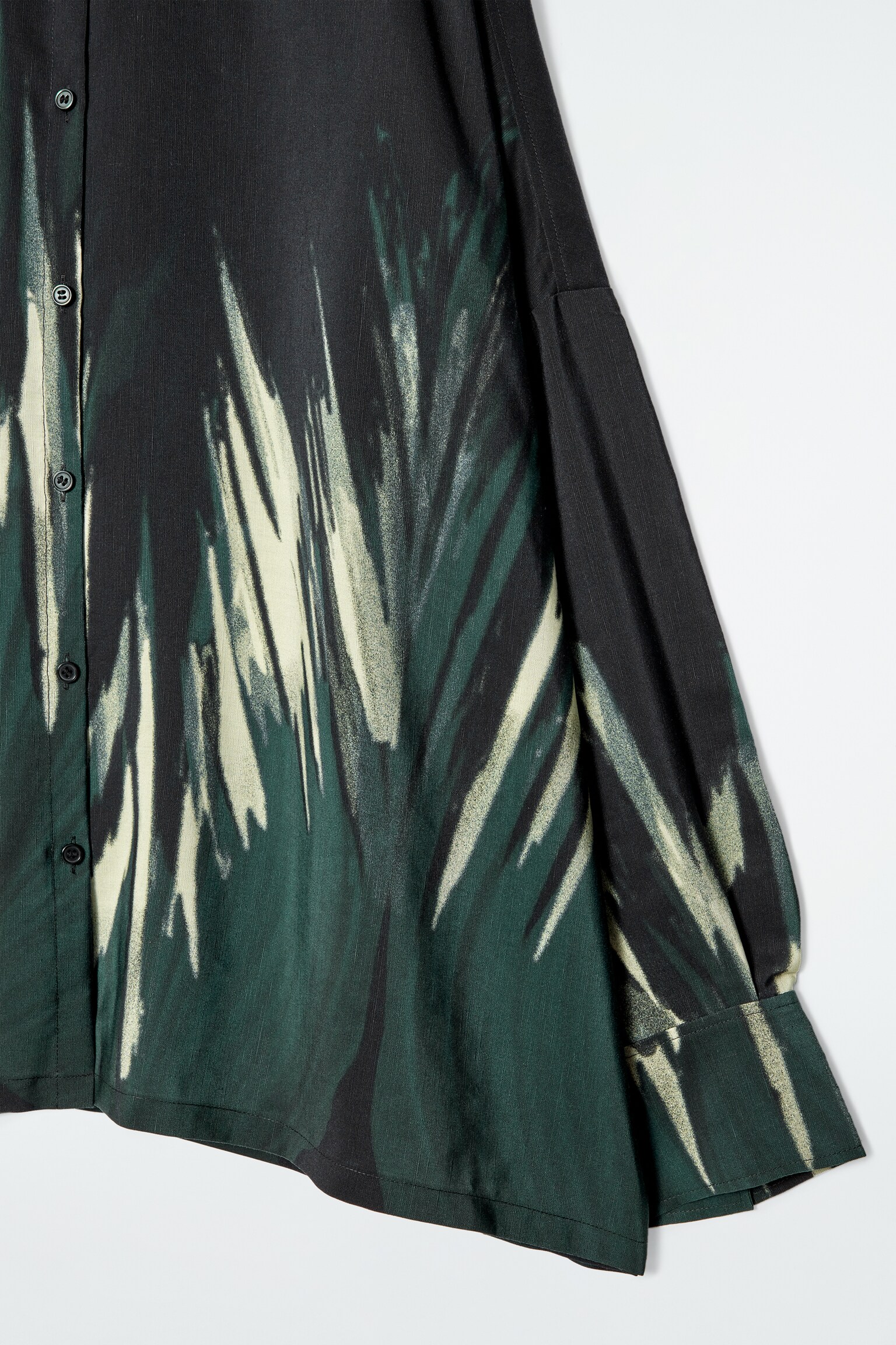 CHEMISE IMPRIMÉE EN LIN MÉLANGÉ - NOIR / IMPRIMÉ - 4