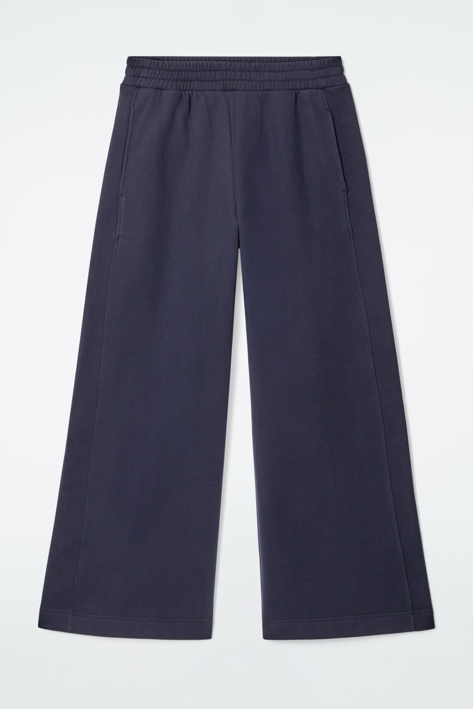 JOGGERS DE PERNERAS ANCHAS Y ALGODÓN CEPILLADO - AZUL MARINO - 2