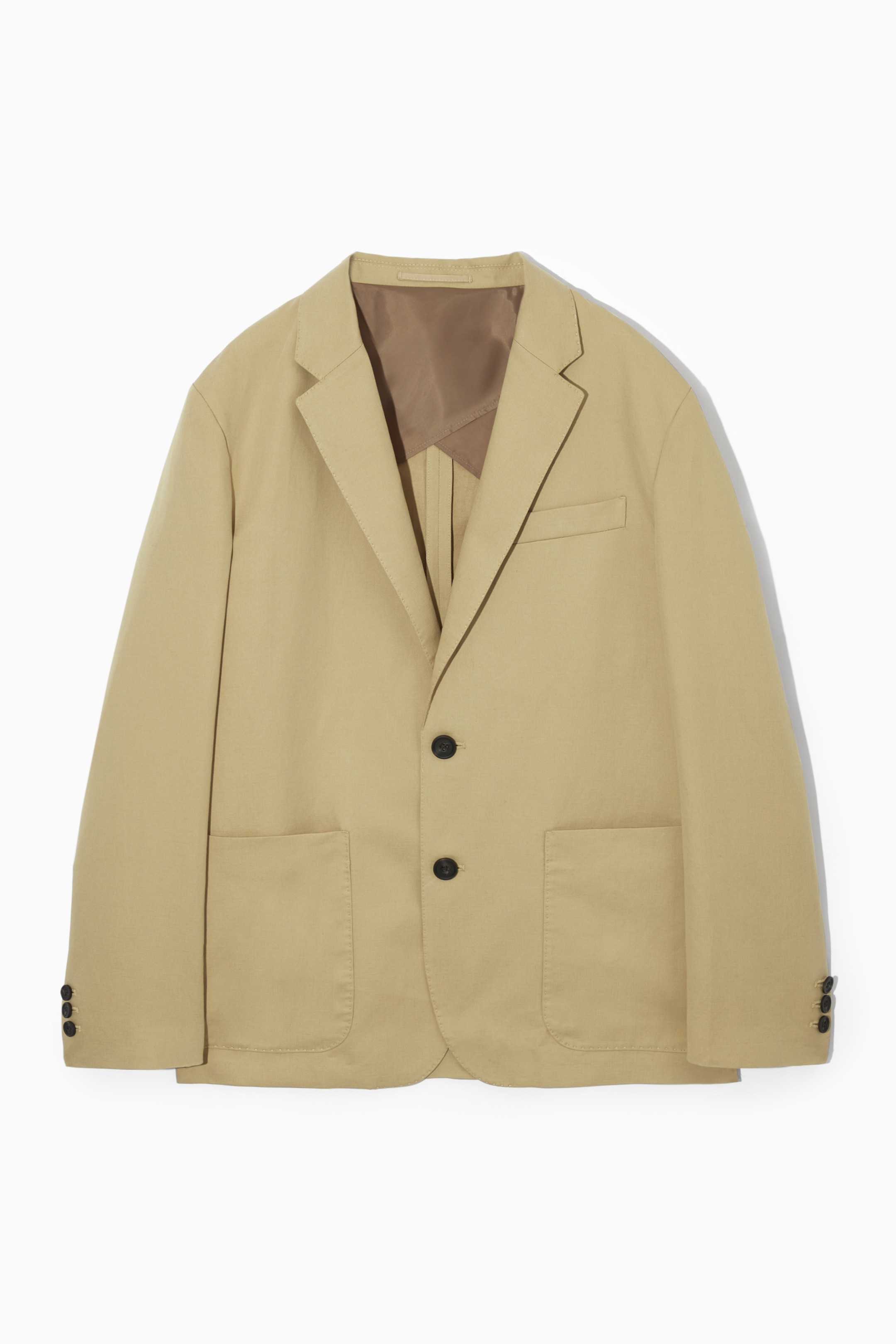 View larger image: LINEN AND COTTON-BLEND BLAZER - BEIGE - Men | H&M GB 1