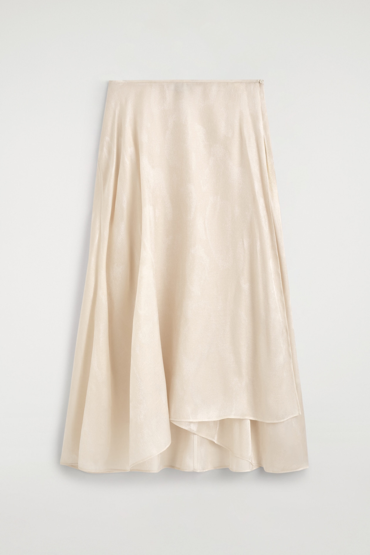 JACQUARD HANDKERCHIEF MIDI SKIRT — CREAM