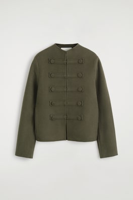 DOUBLE-FACED WOOL UNIFORM JACKET — KHAKI 8
