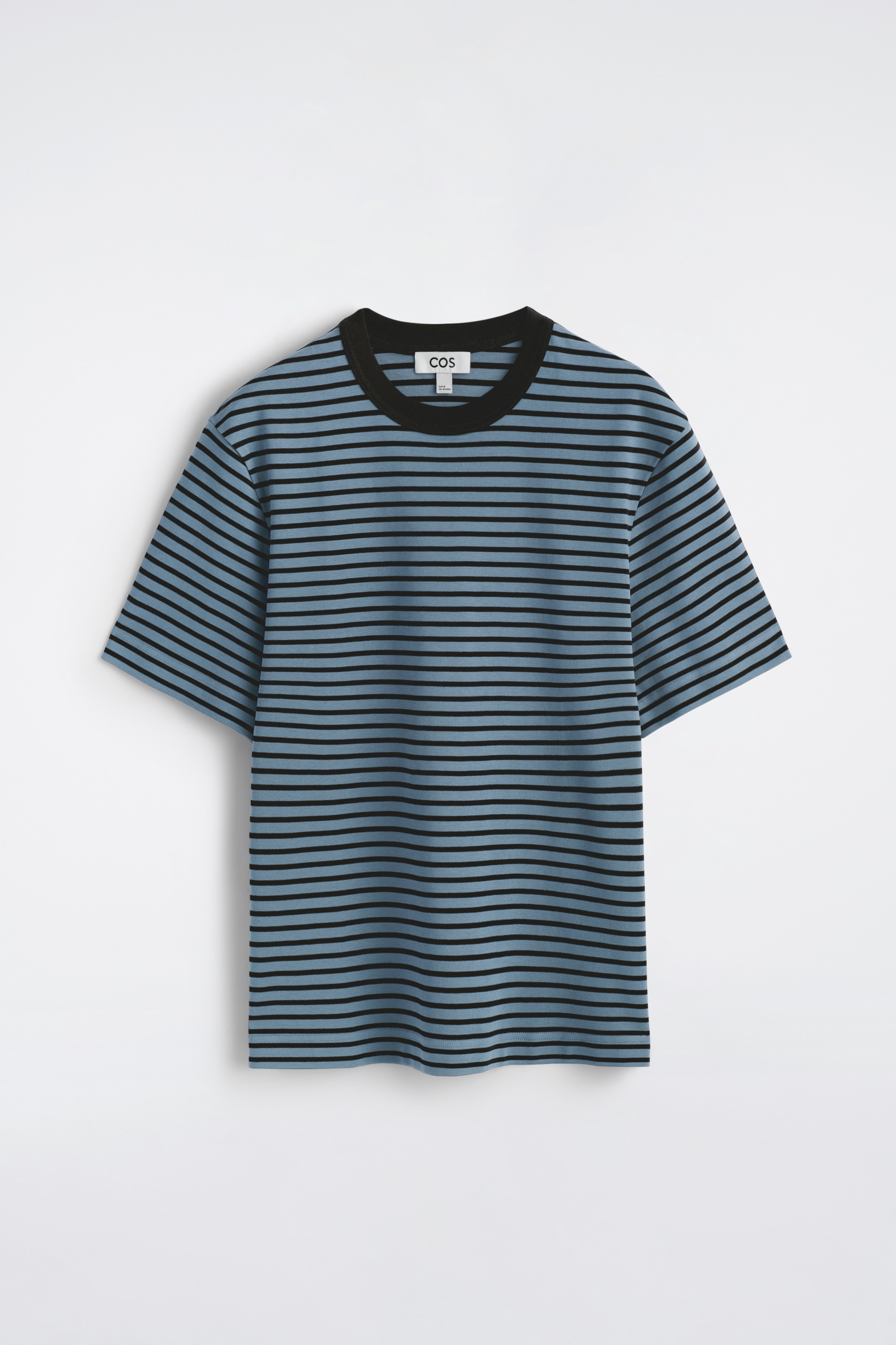 T-SHIRT AUS BAUMWOLLE MIT RUNDHALSAUSSCHNITT - BLAU/GESTREIFT/NAVYBLAU/NAVYBLAU/WEISS/STREIFEN/SCHWARZ/WEISS