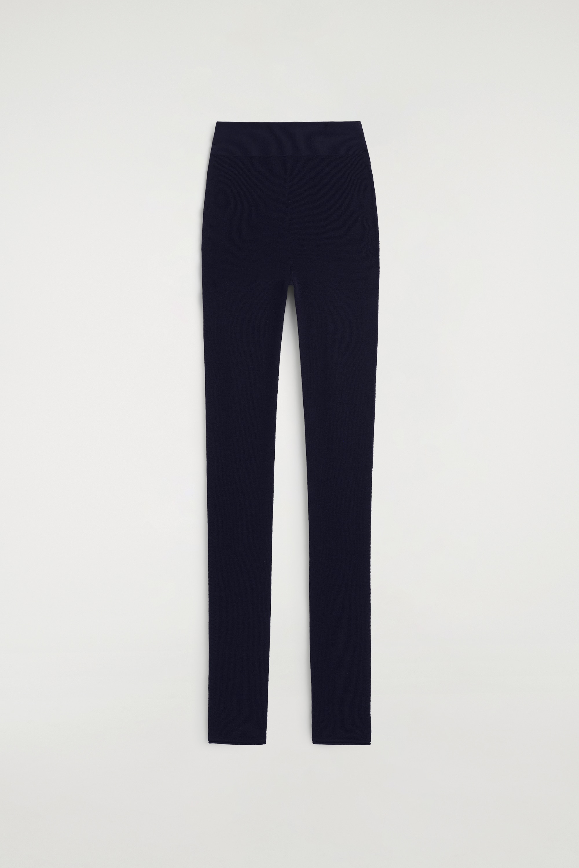 SÖMLÖSA LEGGINGS I MERINOULL - MARINBLÅ/SVART