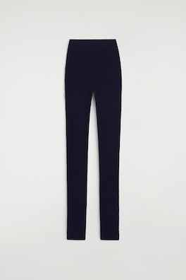 SEAMLESS MERINO WOOL LEGGINGS — NAVY 6