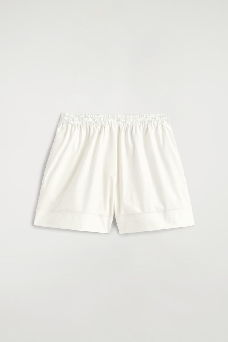 Elasticated Grosgrain-Detail Cotton Shorts