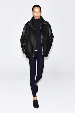 SEAMLESS MERINO WOOL LEGGINGS — NAVY 2