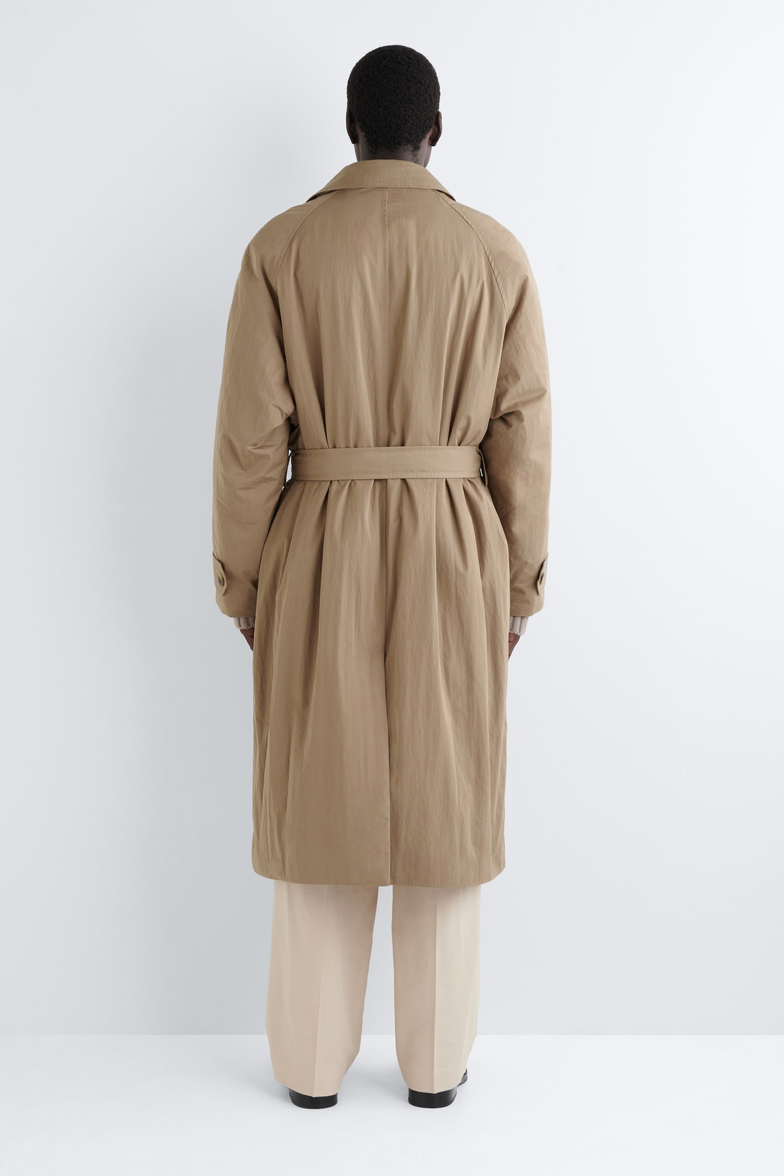 MANTEAU MATELASSÉ ET CEINTURÉ À COL CHEMINÉE - BEIGE/BEIGE / CARREAUX - 5