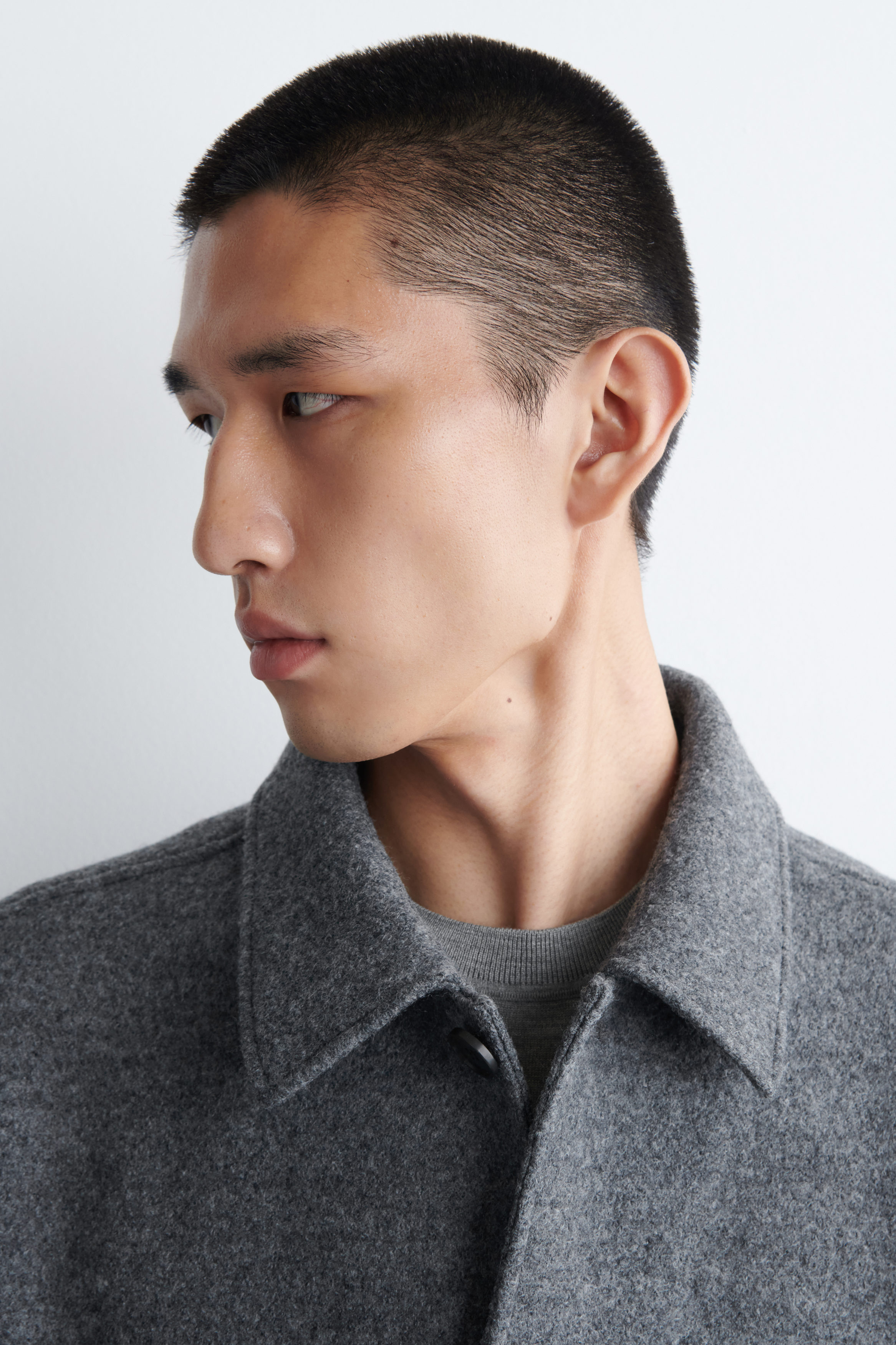 BOILED-WOOL JACKET - GREY MÉLANGE | COS DK
