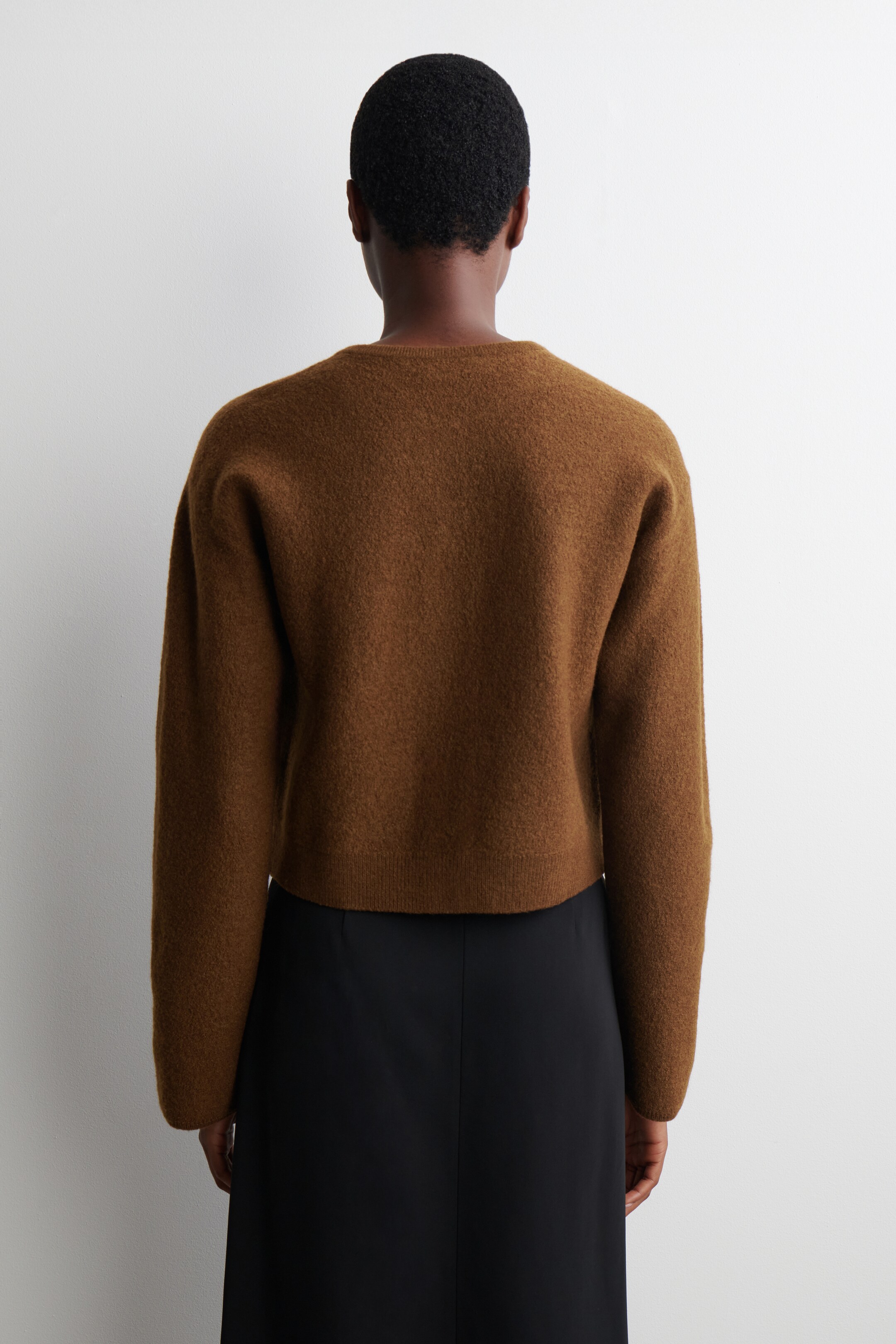 Ingrandisci l'immagine: BOILED-WOOL CARDIGAN - BROWN - DONNA | H&M CH 4