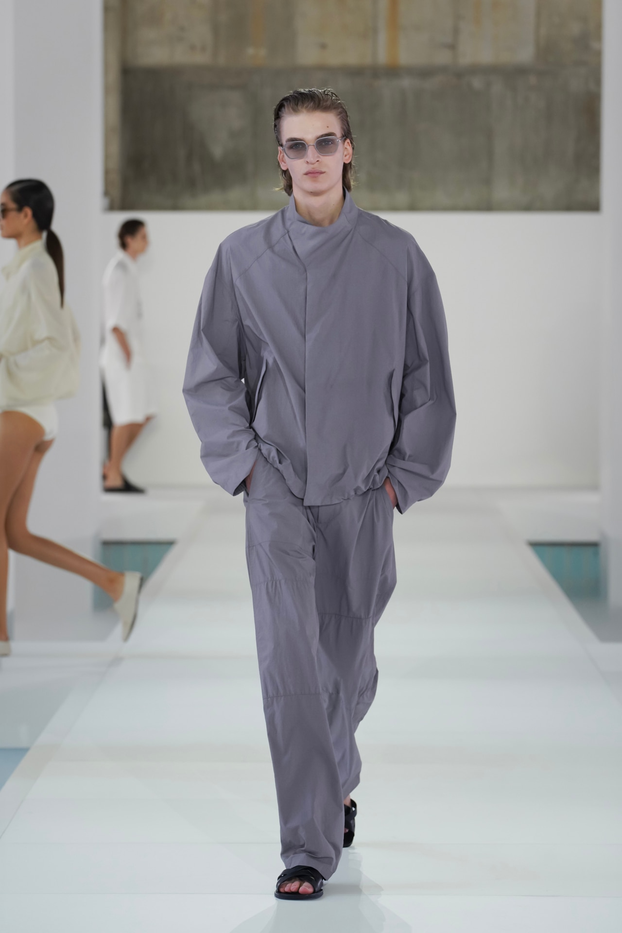 TECHNICAL NYLON SPORTS JACKET - PEWTER | COS US