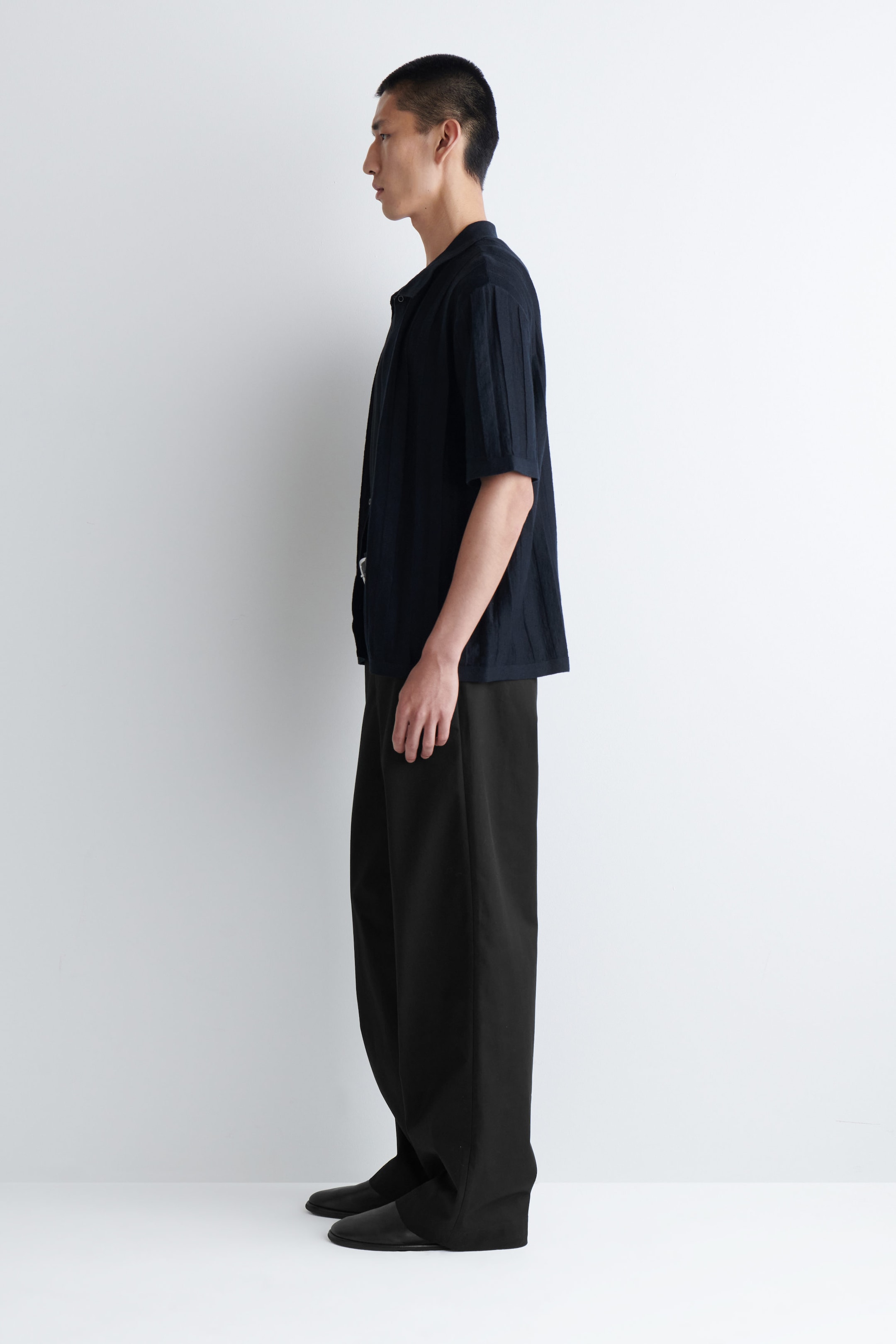 COTTON WIDE-LEG CHINOS